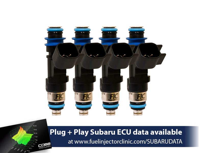 650cc FIC Top-Feed Converted Subaru STi ('04-'06) Legacy GT ('05-'06) Fuel Injector Clinic Injector Set (High-Z) - SSTubes