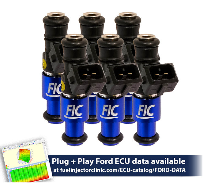 1200cc (110 lbs/hr at 43.5 PSI fuel pressure) FIC Fuel Injector Clinic Injector Set for Ford Falcon XR6T (FG) - SSTubes