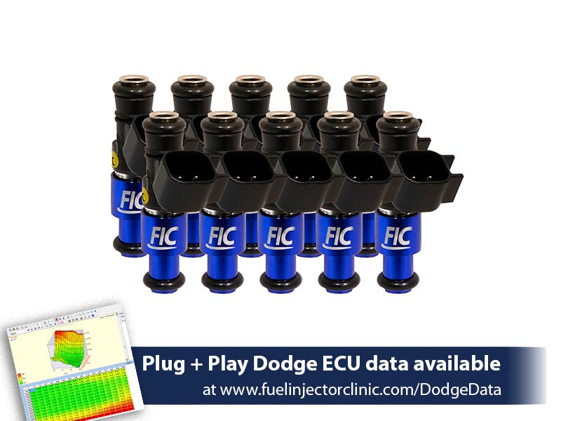 1440cc FIC Fuel Injector Clinic Injector Set for Dodge Viper ZB2 ('08-'10) VX1 ('13-'17) - SSTubes