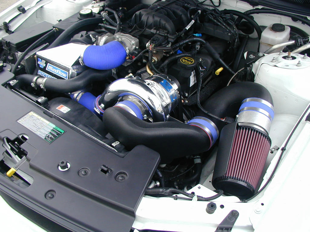 2005-2006 Ford Mustang 4.0 V6 System w/V-3 Si & Charge Cooler, Polished Finish - SSTubes