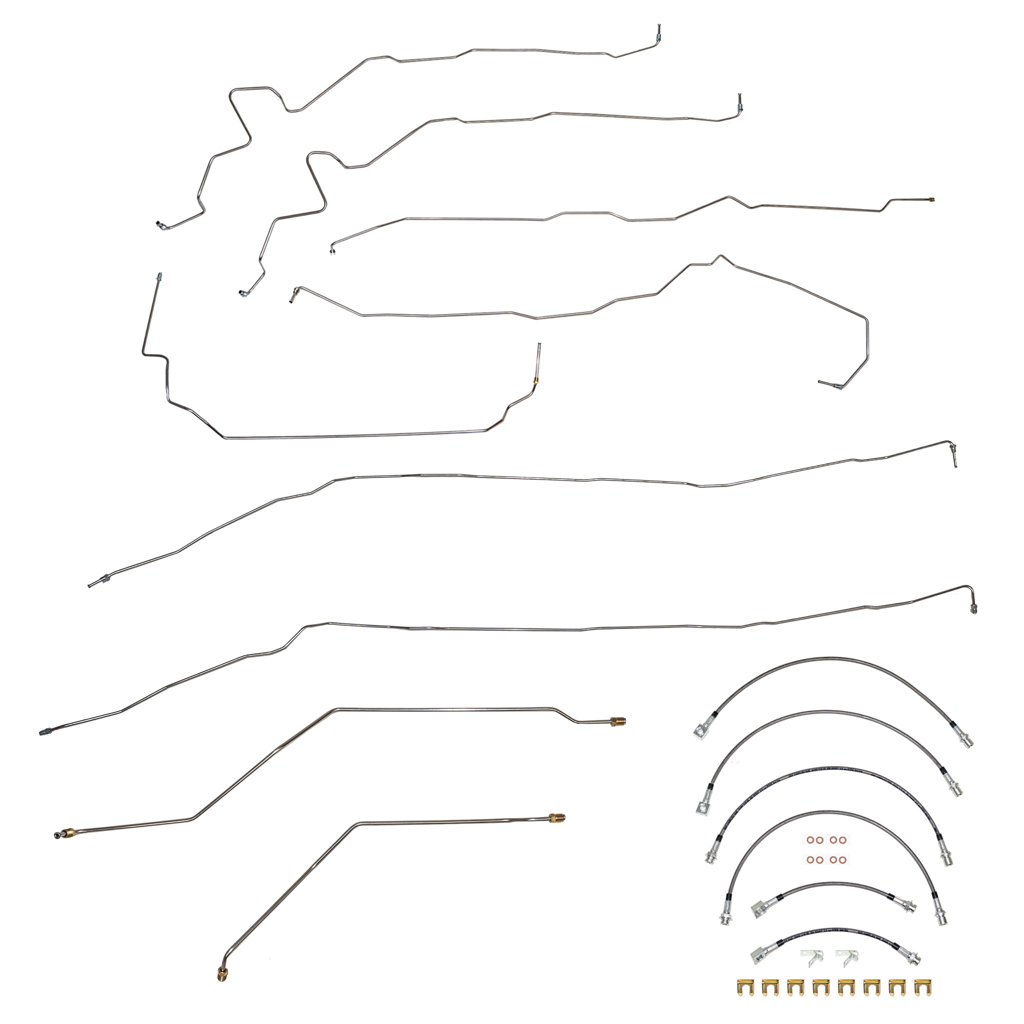 2011 GMC Sierra 2500HD 6.0L, 4WD, Reg w/ Long; Complete Brake Line & Hose Kit; Stainless - SSTubes