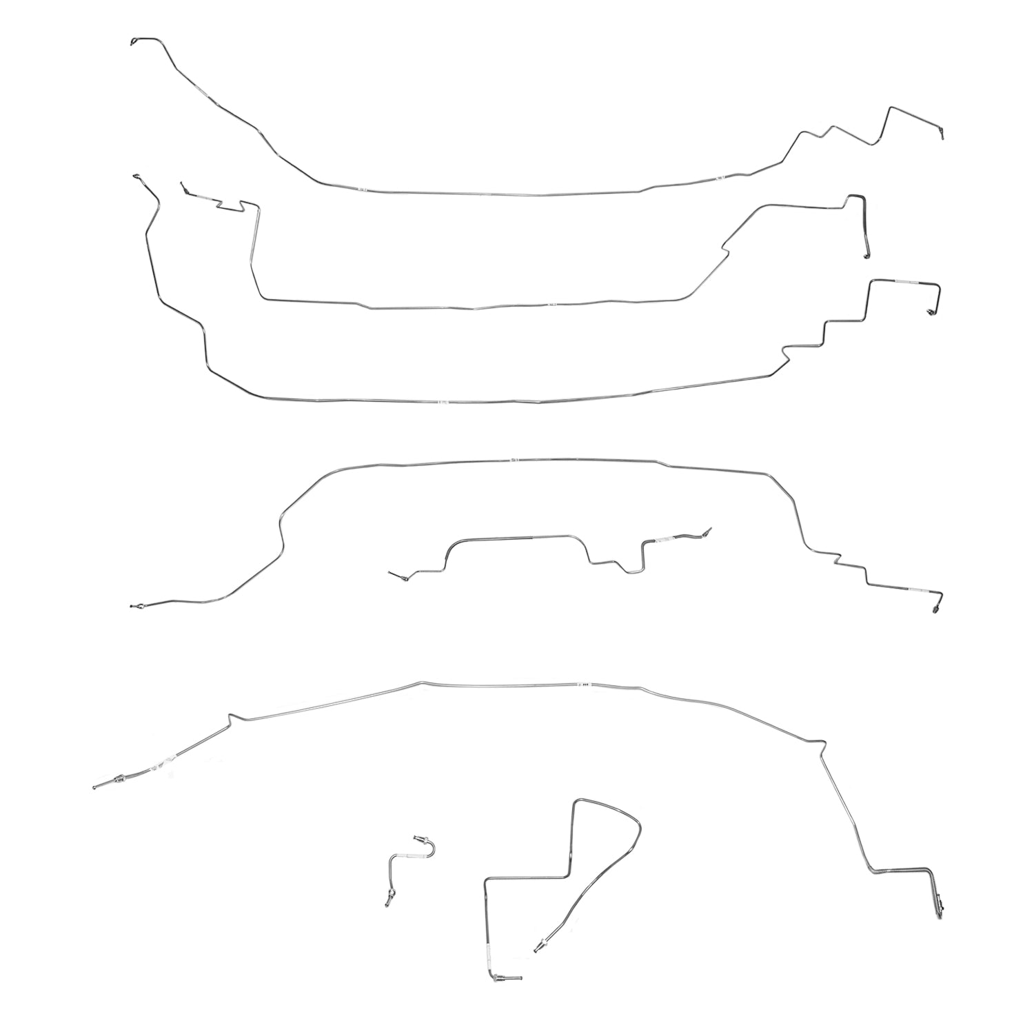 CBK0223SS - 86-87 Corvette C4; Complete Brake Line Kit; Stainless - SSTubes
