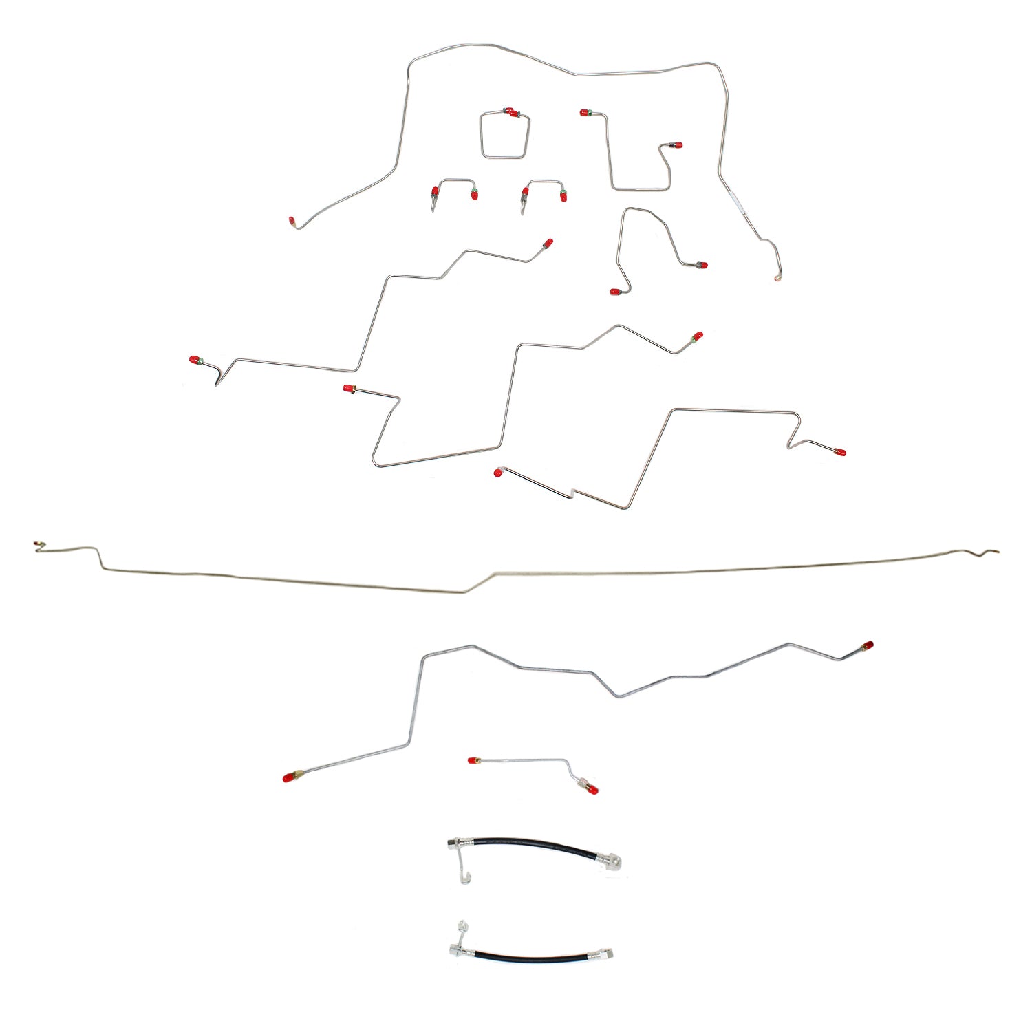 CBK0232OM- 01-02 Ram 2500 4wd, Automatic Trans, AWABS, Ext Cab/Long Bed; Complete Brake Line; Steel - SSTubes