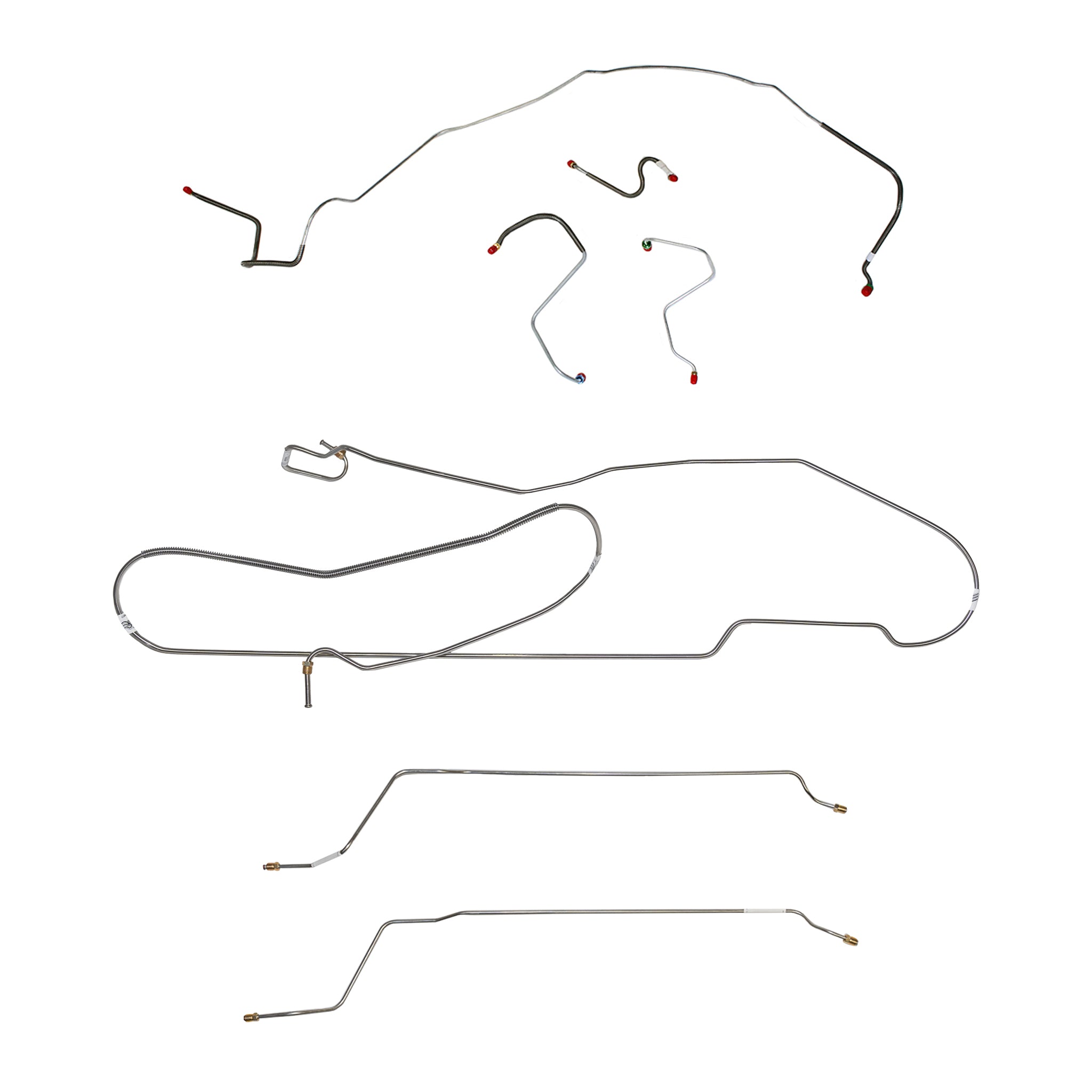 67 Chevy Malibu/ Chevelle Hardtop Super Sport with Manual Drum Brakes, Complete Brake Line Kit; Stainless - SSTubes