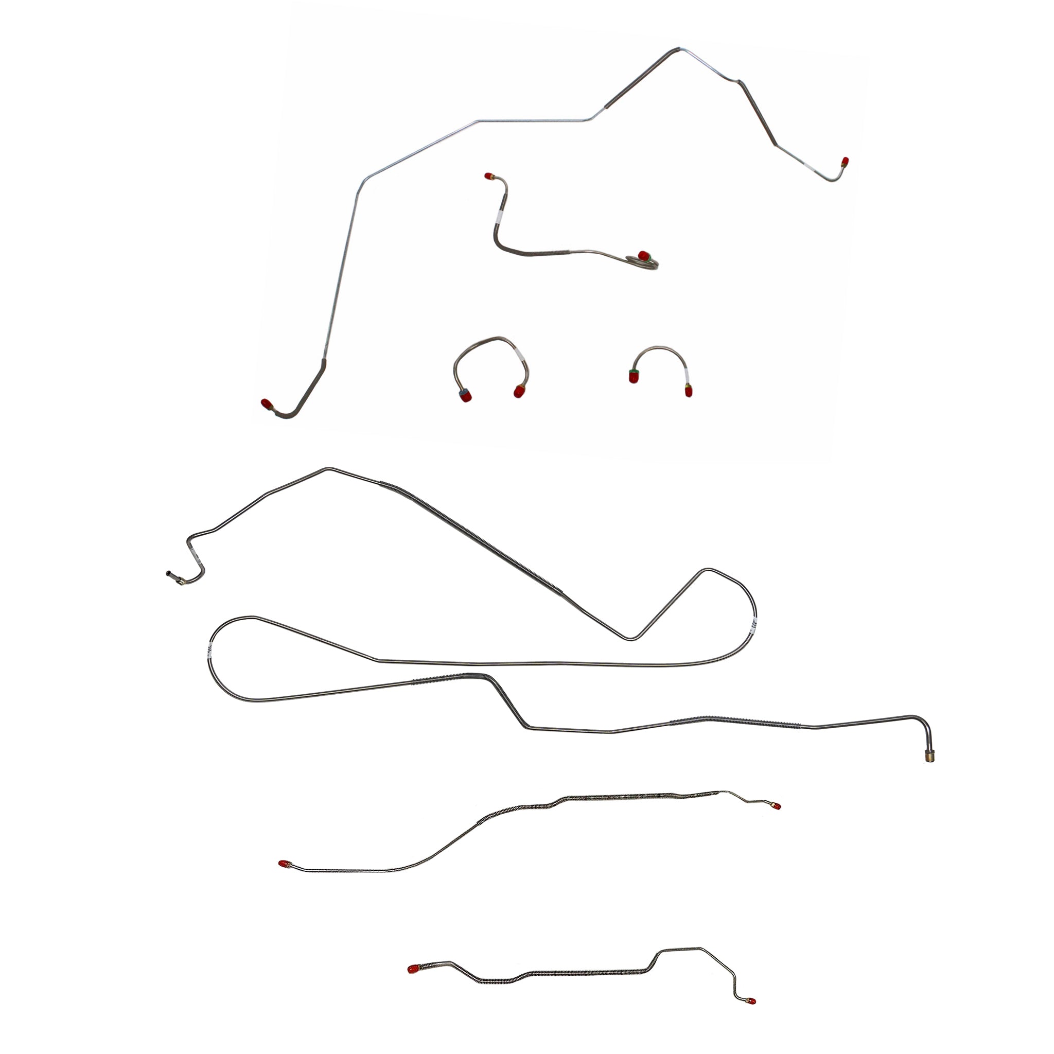 1968 Chevy II (Nova) w/ Power Drum, Multi-Leaf Rear Spring; Complete Brake Line Kit; Stainless - SSTubes