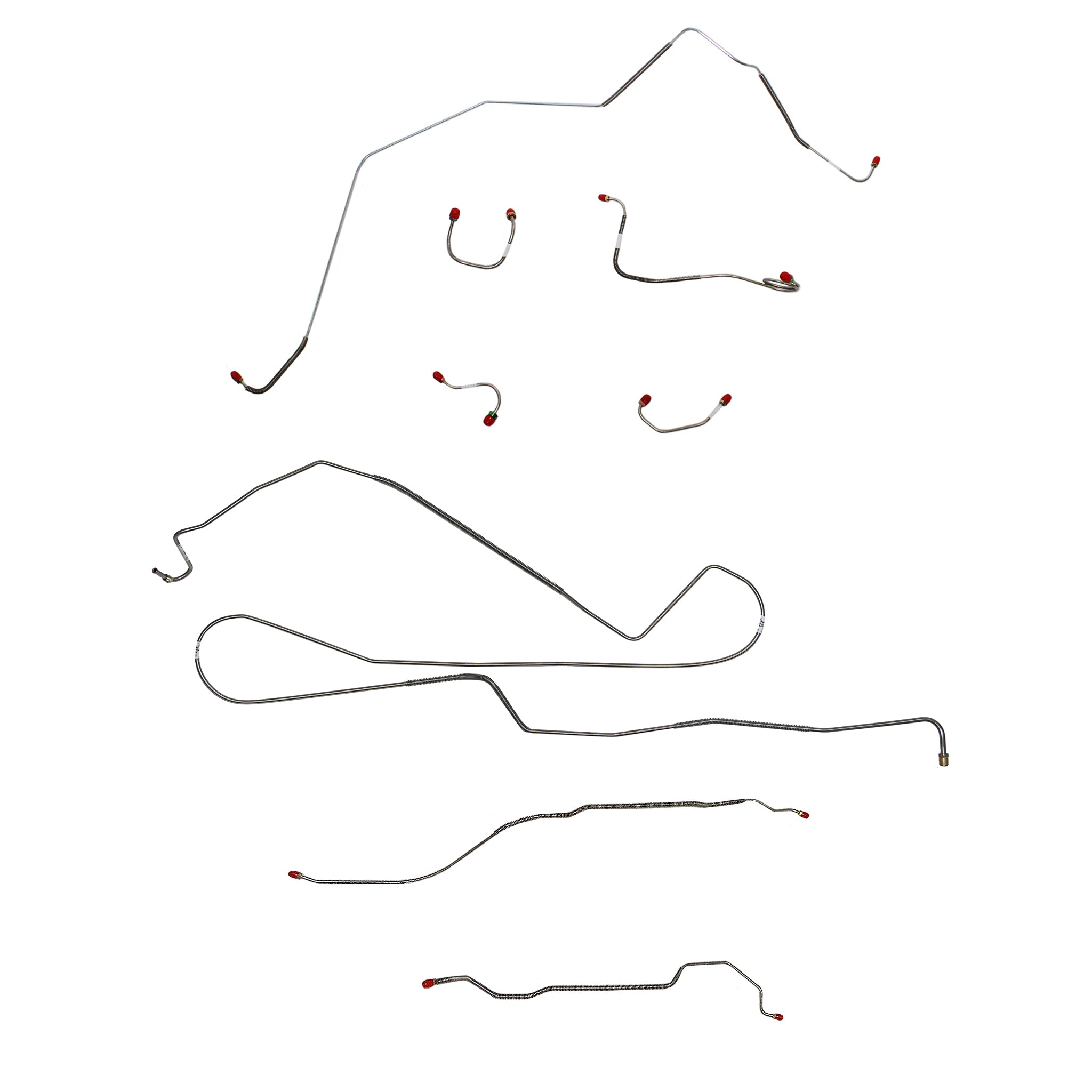 1968 Chevy II (Nova) w/ Power Disc, Multi-Leaf Rear Spring; Complete Brake Line Kit; Stainless - SSTubes