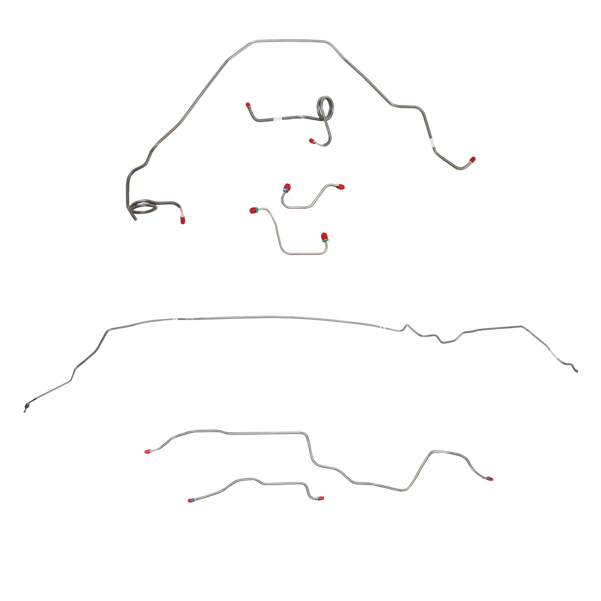 1976-77 Pontiac Firebird, w/ Power Disc, F-41 Rear Suspension; Complete Brake Line Kit; Stainless - SSTubes