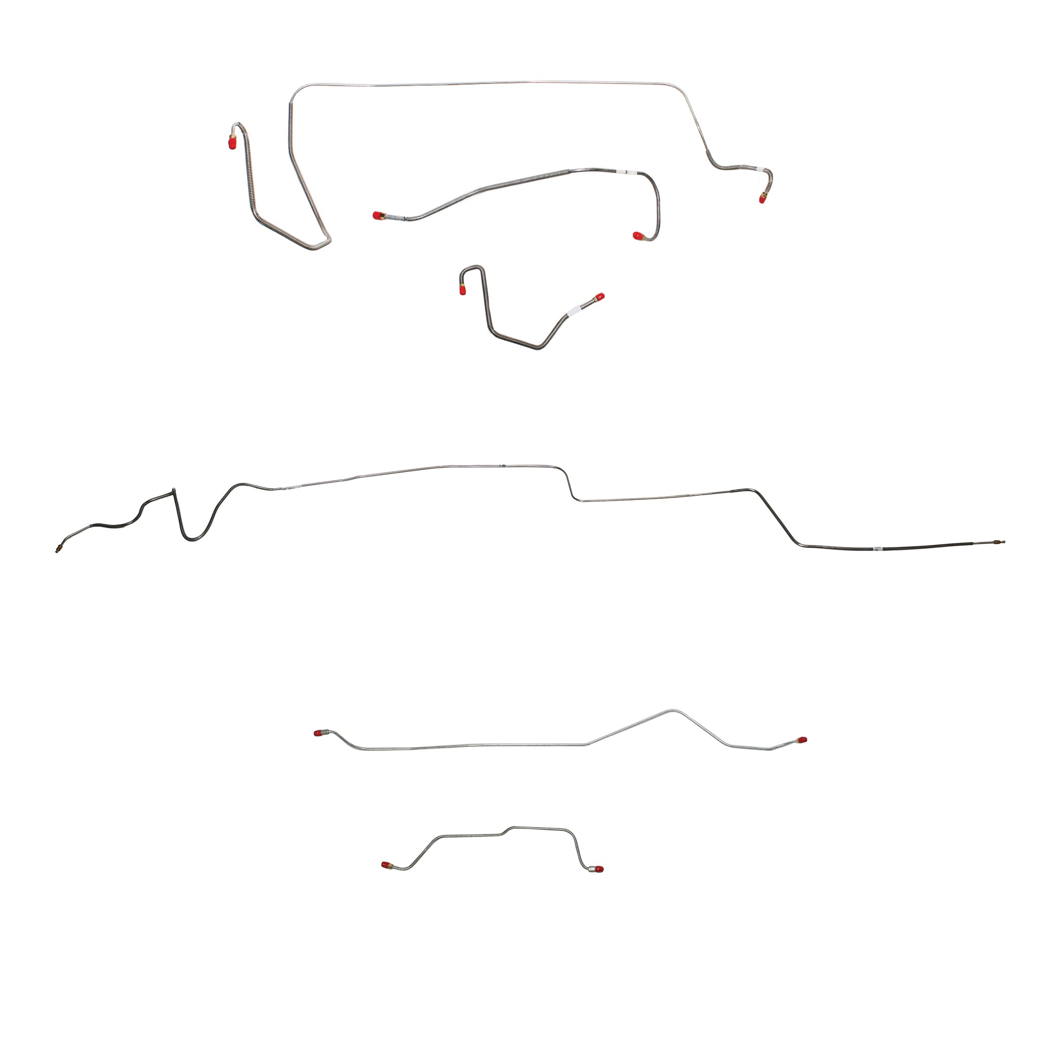 1964-65 MOPAR A-body w/ Standard Brakes, 7-1/4'' or 8-1/4'' Axle; Complete Brake Line Kit; Stainless - SSTubes