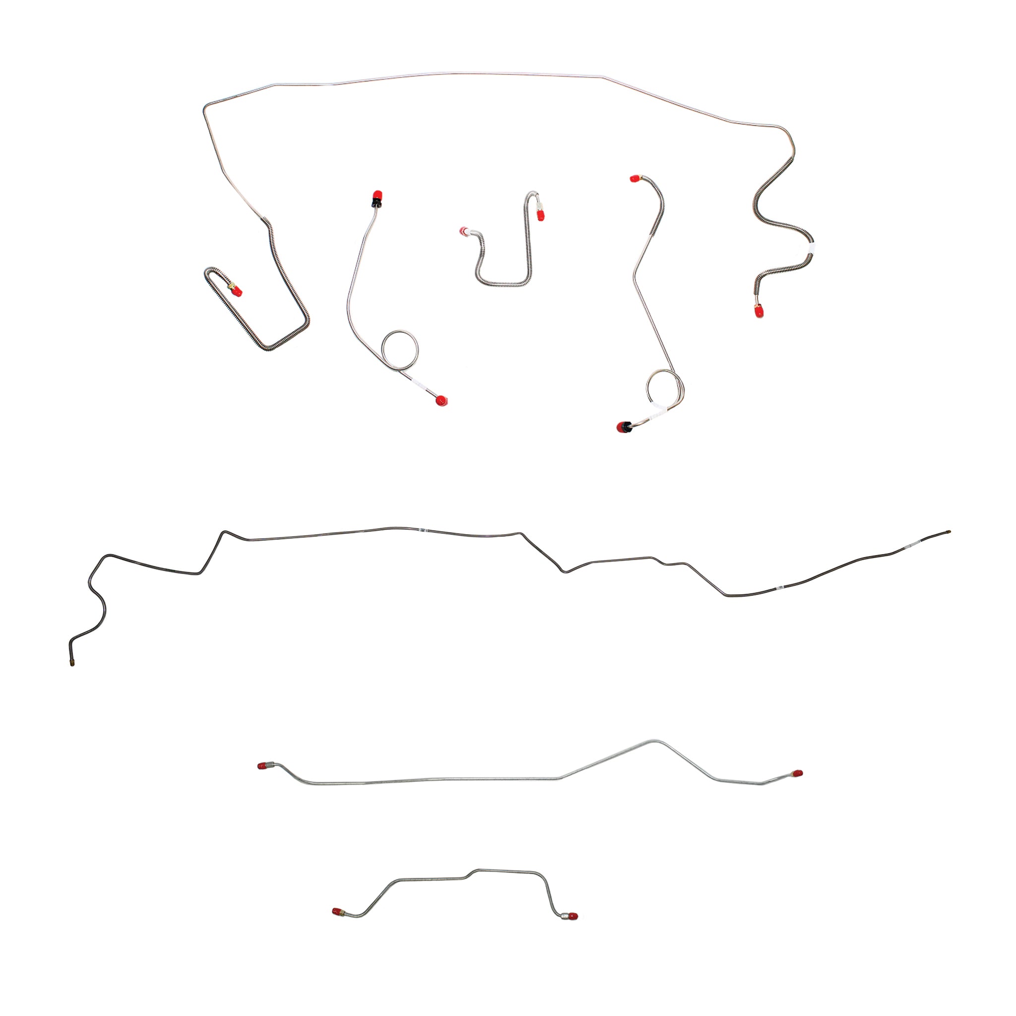 1967 MOPAR A-body w/ Standard Drum, 7-1/4'' or 8-1/4'' Axle, 108'' Wheel Base; Complete Brake Line Kit; Steel - SSTubes