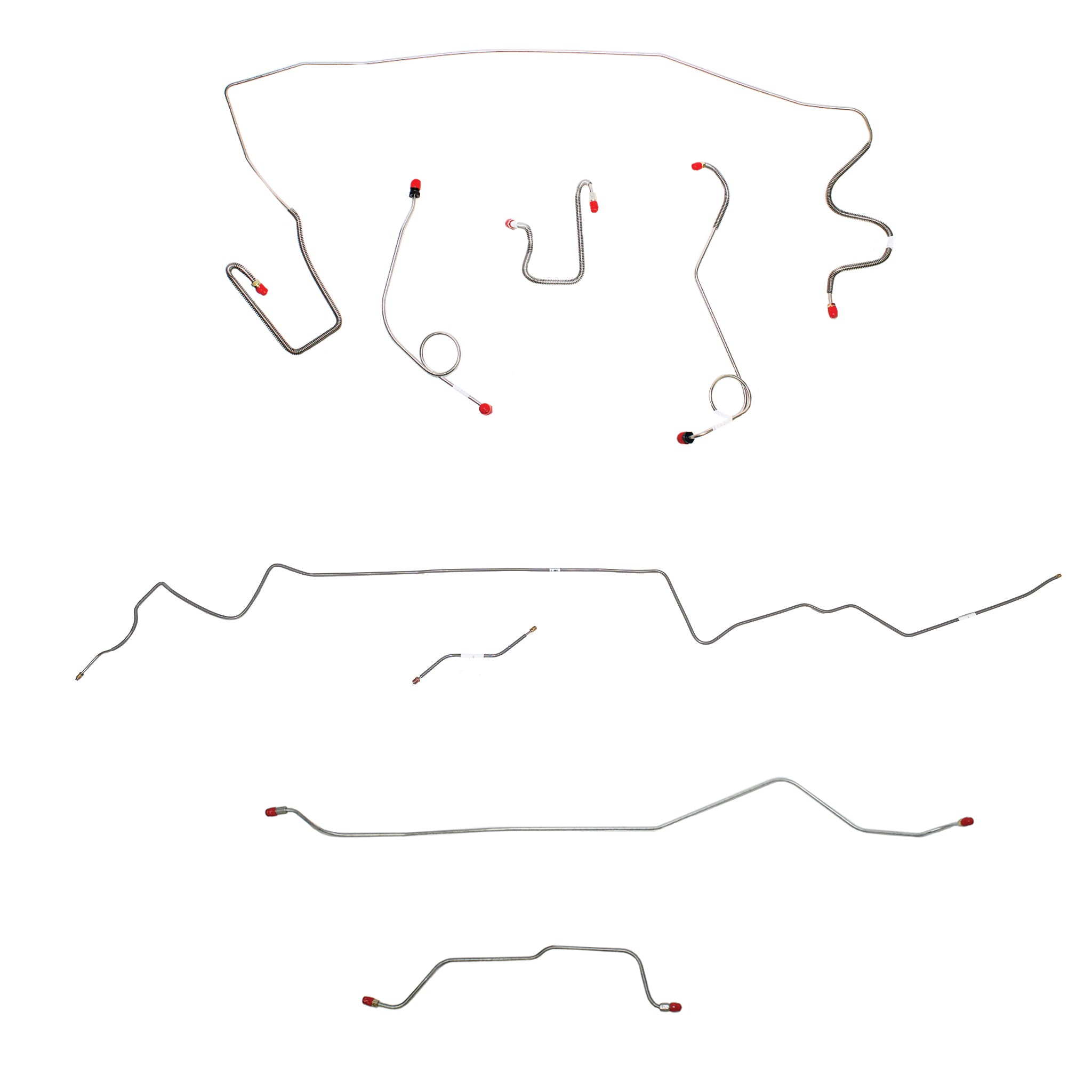 1967 MOPAR A-body w/ Standard Disc, 7-1/4'' or 8-1/4'' Axle; Complete Brake Line Kit; Stainless - SSTubes