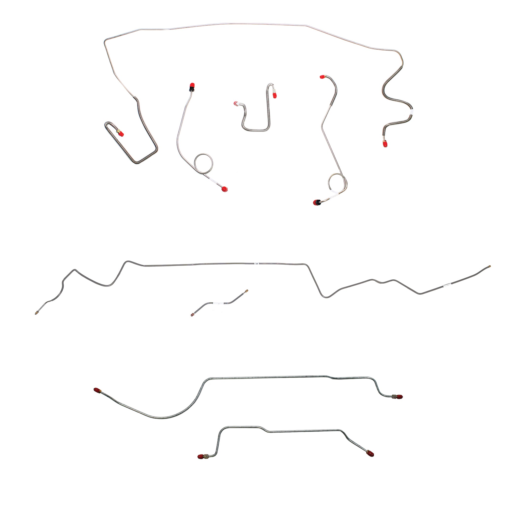 1967 MOPAR A-body w/ Standard Disc, 8-3/4'' Axle; Complete Brake Line Kit; Stainless - SSTubes