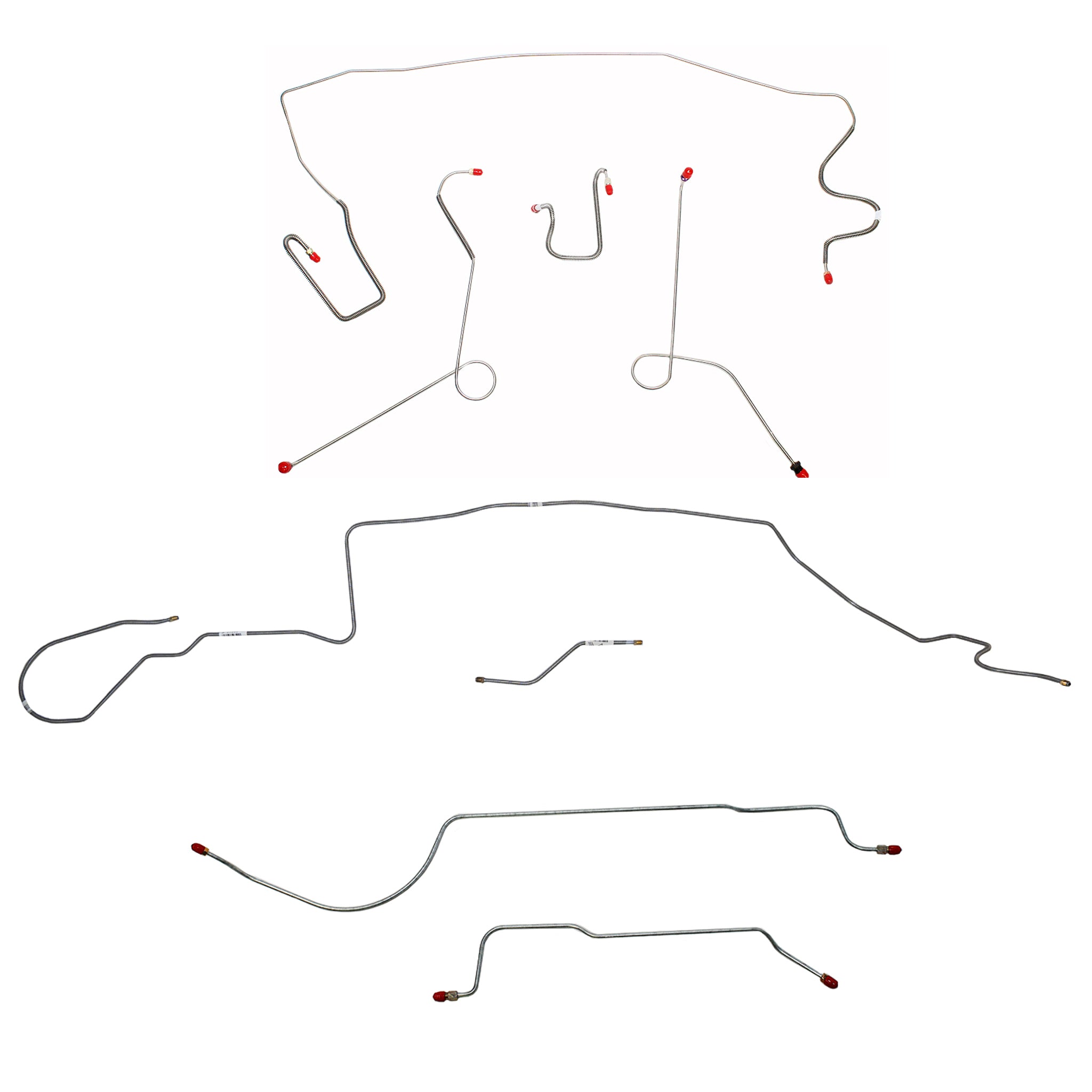 1967 MOPAR A-body w/ Power Disc, 8-3/4'' Axle, 108'' Wheel Base; Complete Brake Line Kit; Steel - SSTubes