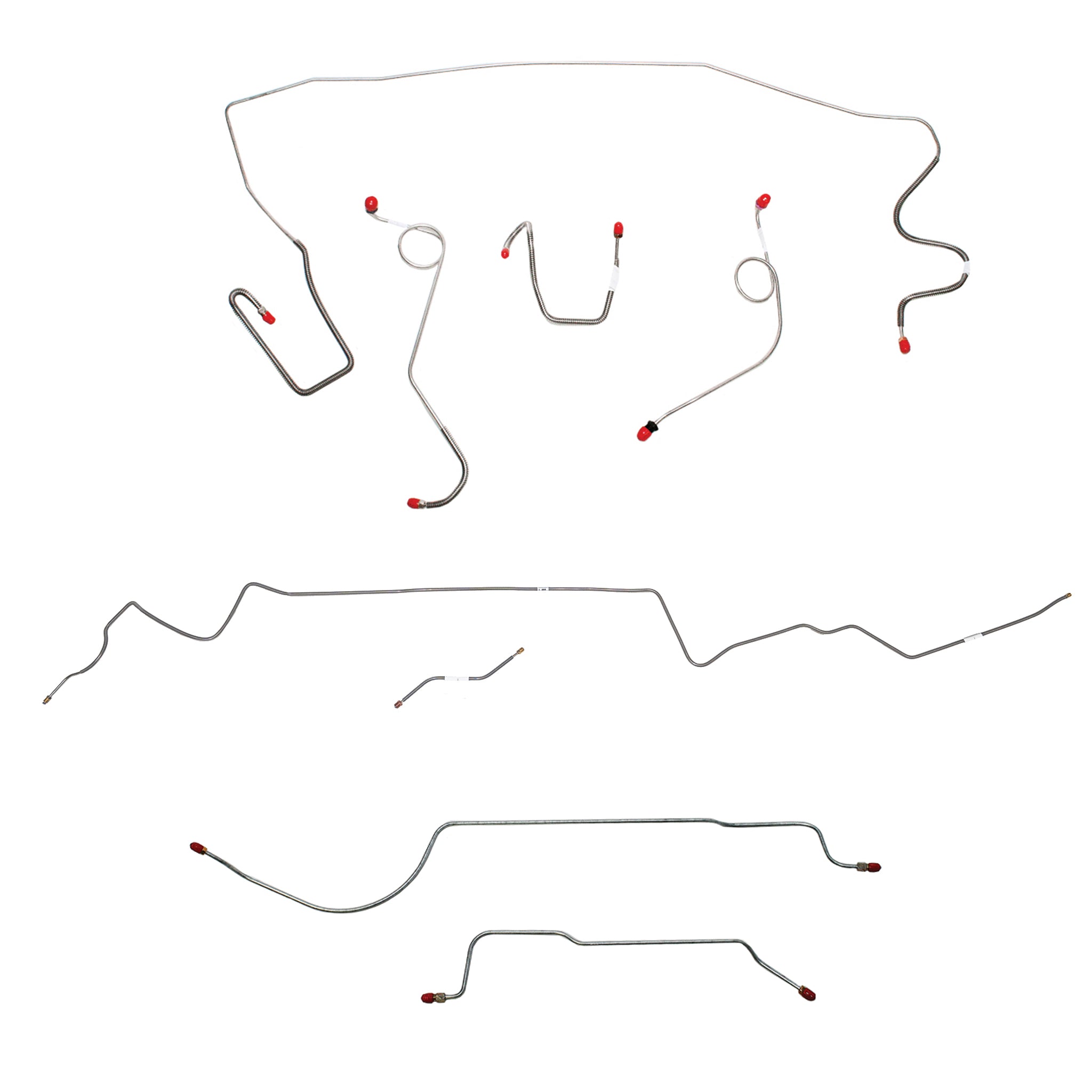 1968-69 MOPAR A-body w/ Standard Disc, 8-3/4'' Axle; Complete Brake Line Kit; Stainless - SSTubes