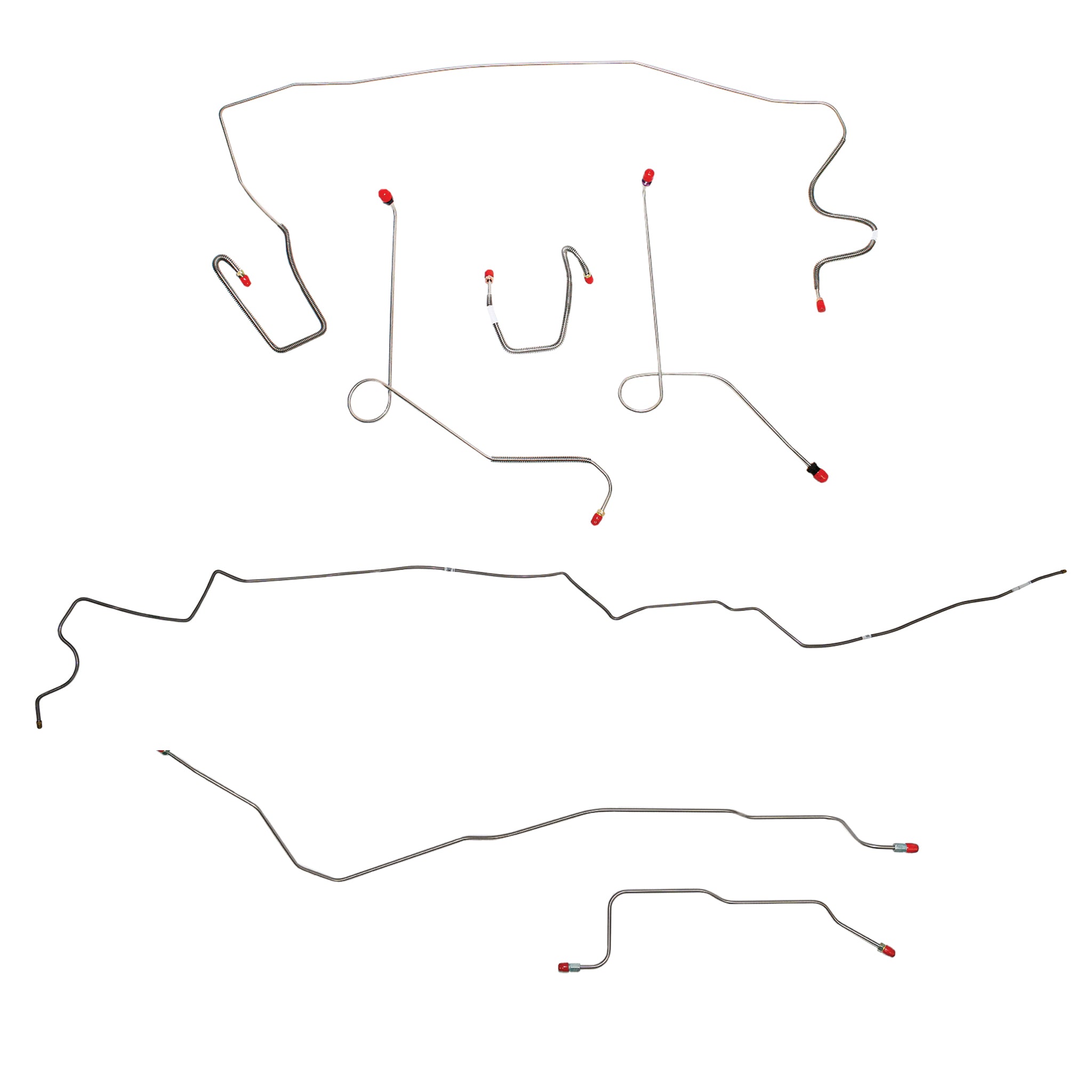 1968-69 MOPAR A-body w/ Power Drum, Dana Axle, 108'' Wheel Base; Complete Brake Line Kit; Steel - SSTubes