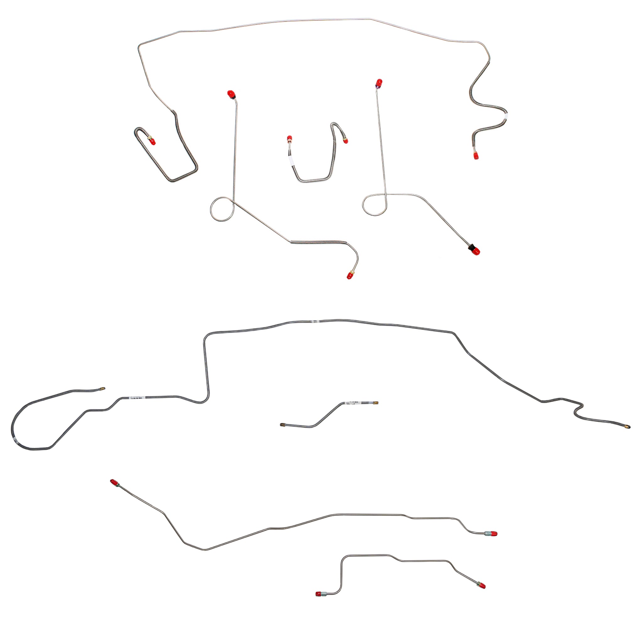 1968-69 MOPAR A-body w/ Power Disc, Dana Axle, 108'' Wheel Base; Complete Brake Line Kit; Steel - SSTubes