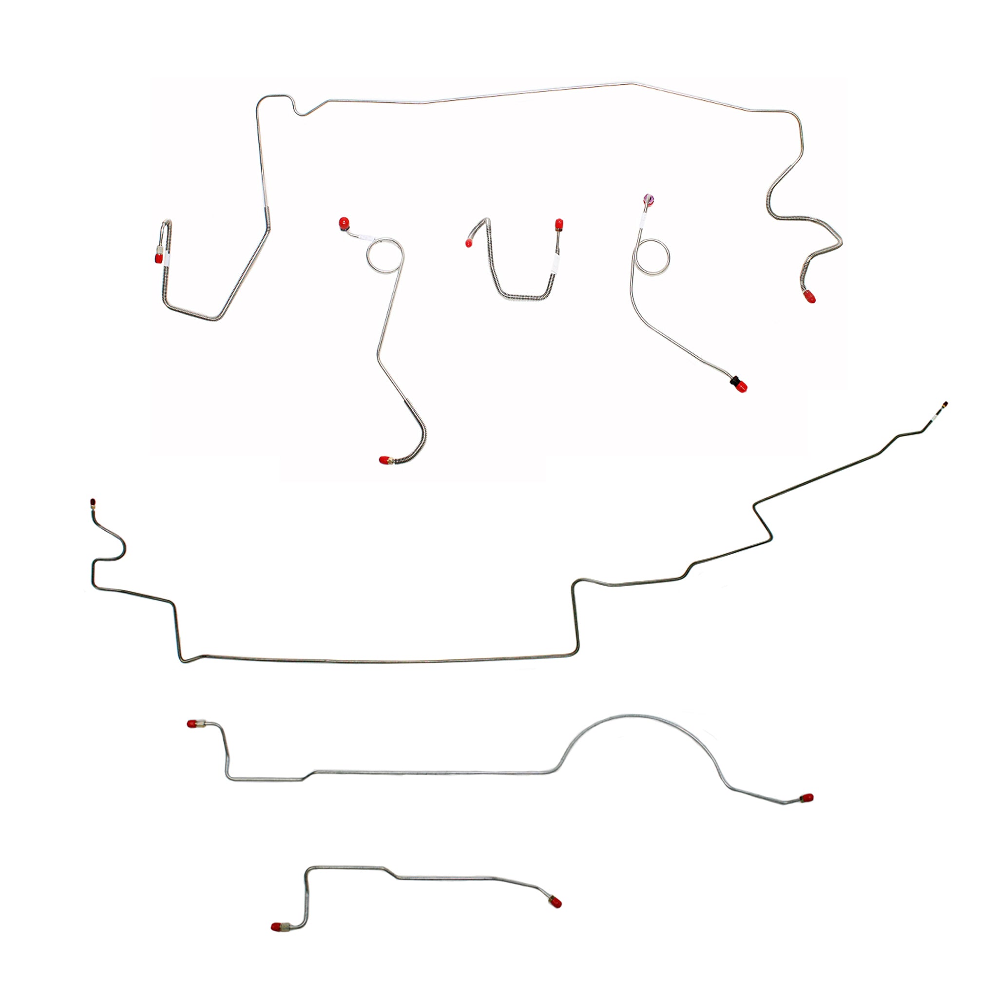 1973 MOPAR A-body w/ Standard Brakes, 111'' Wheel Base; Complete Brake Line Kit; Stainless - SSTubes