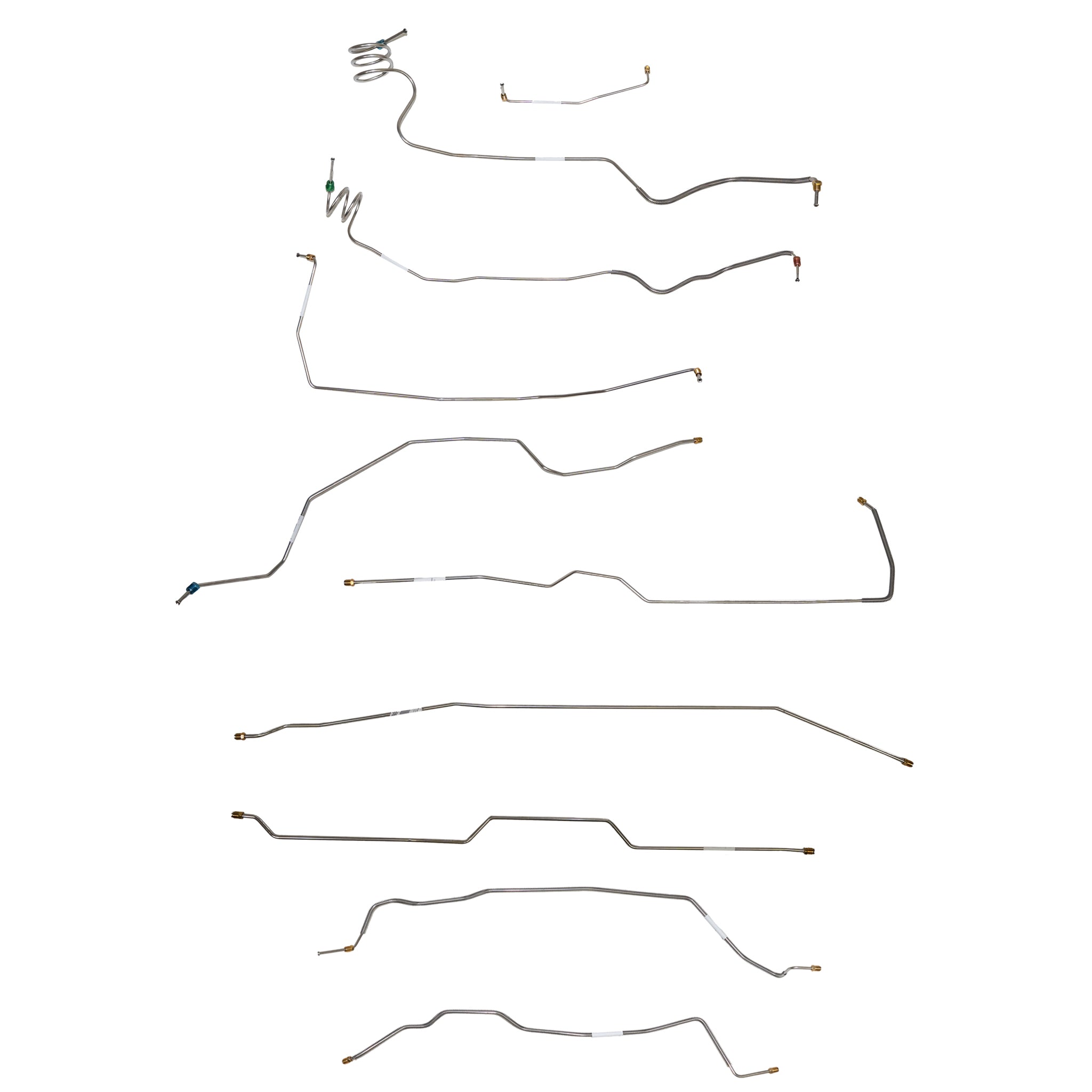 1973-79 Chevy C-10 w/ Single Cab and Short Bed; Complete Brake Line Kit; Steel - SSTubes