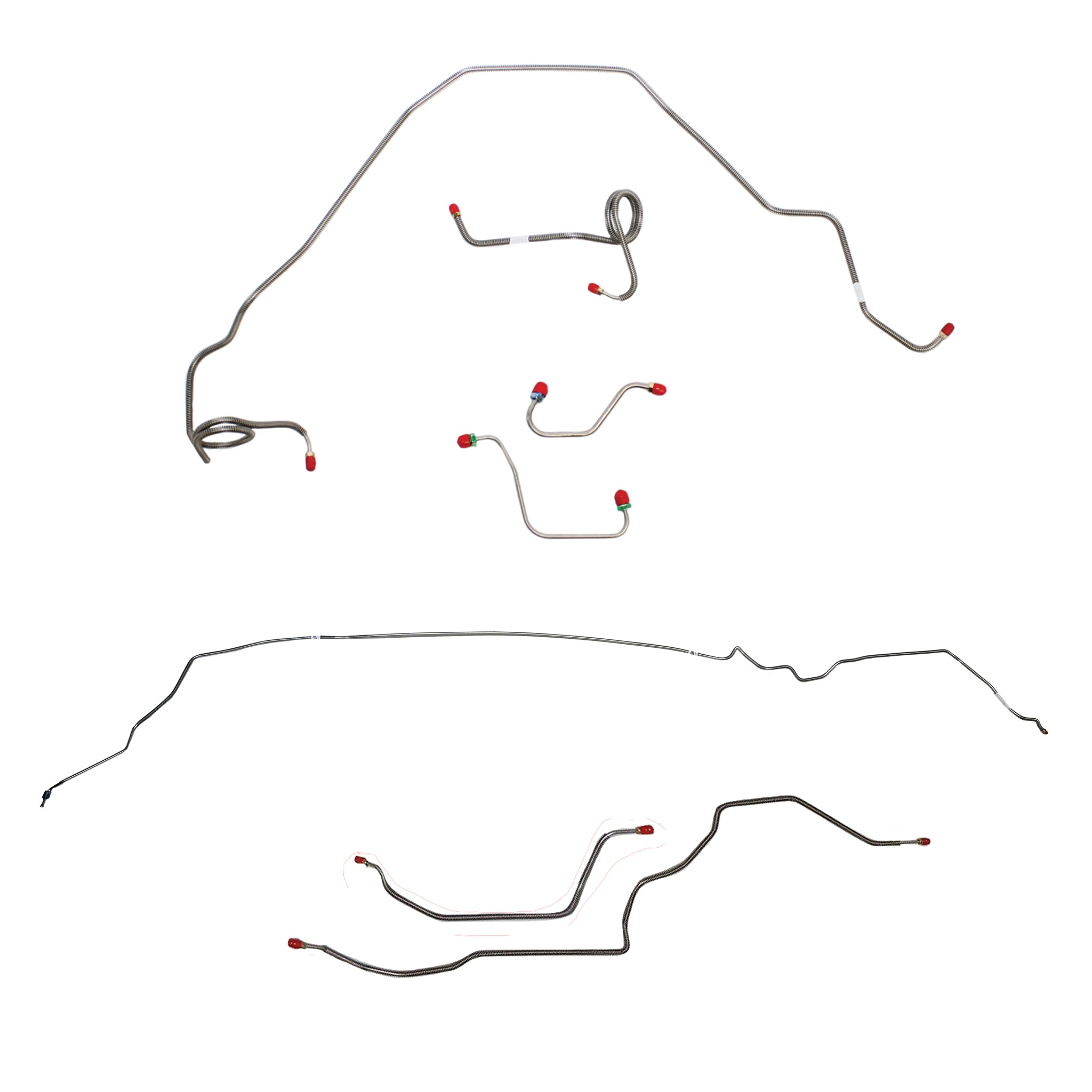 1977 Pontiac Firebird w/ Disc Brake, Standard Rear Suspension; Complete Brake Line Kit; Stainless - SSTubes