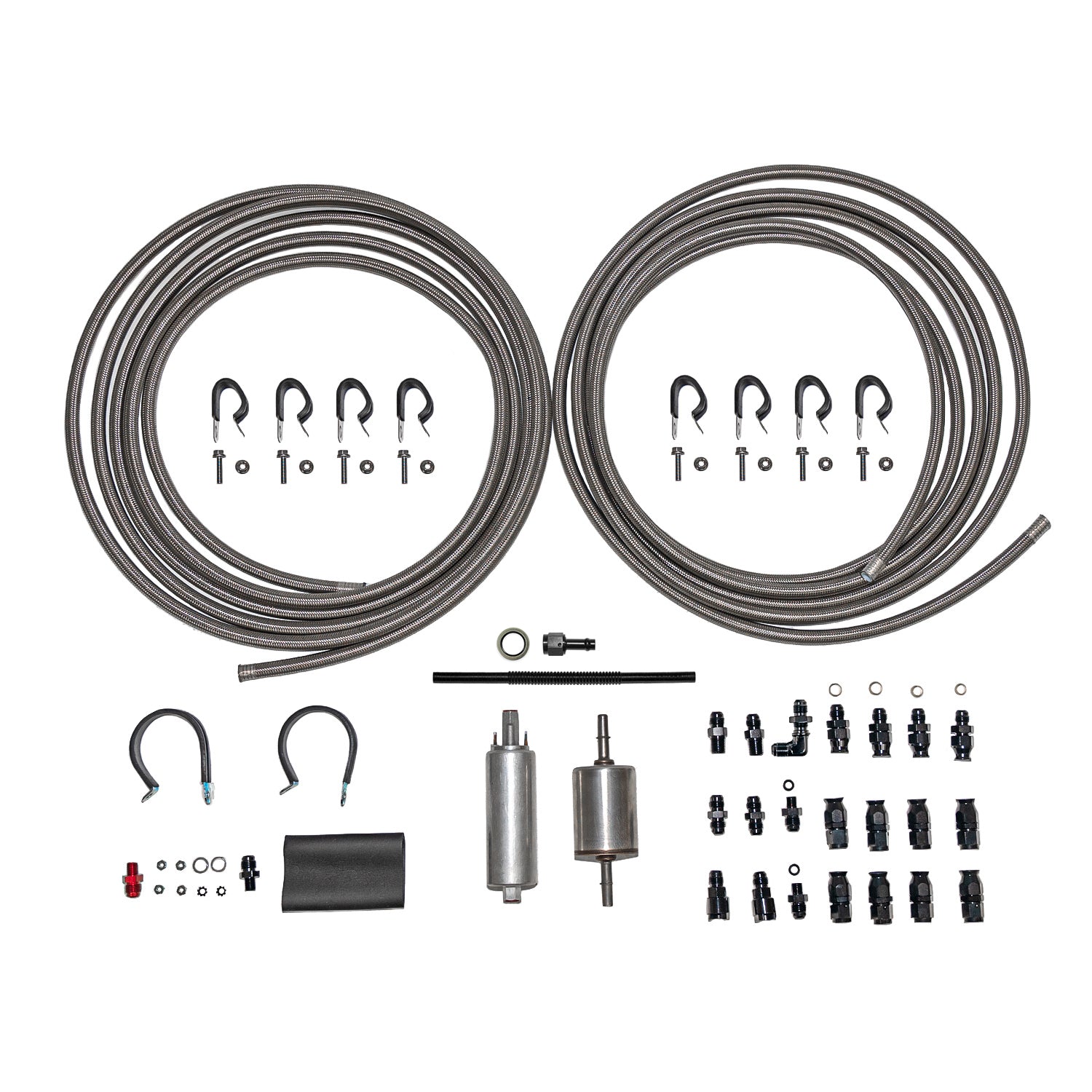 QFF0029SS - 99-02 GM F-body with LS1, Quick Fix Fuel Kit; Braided Stainless