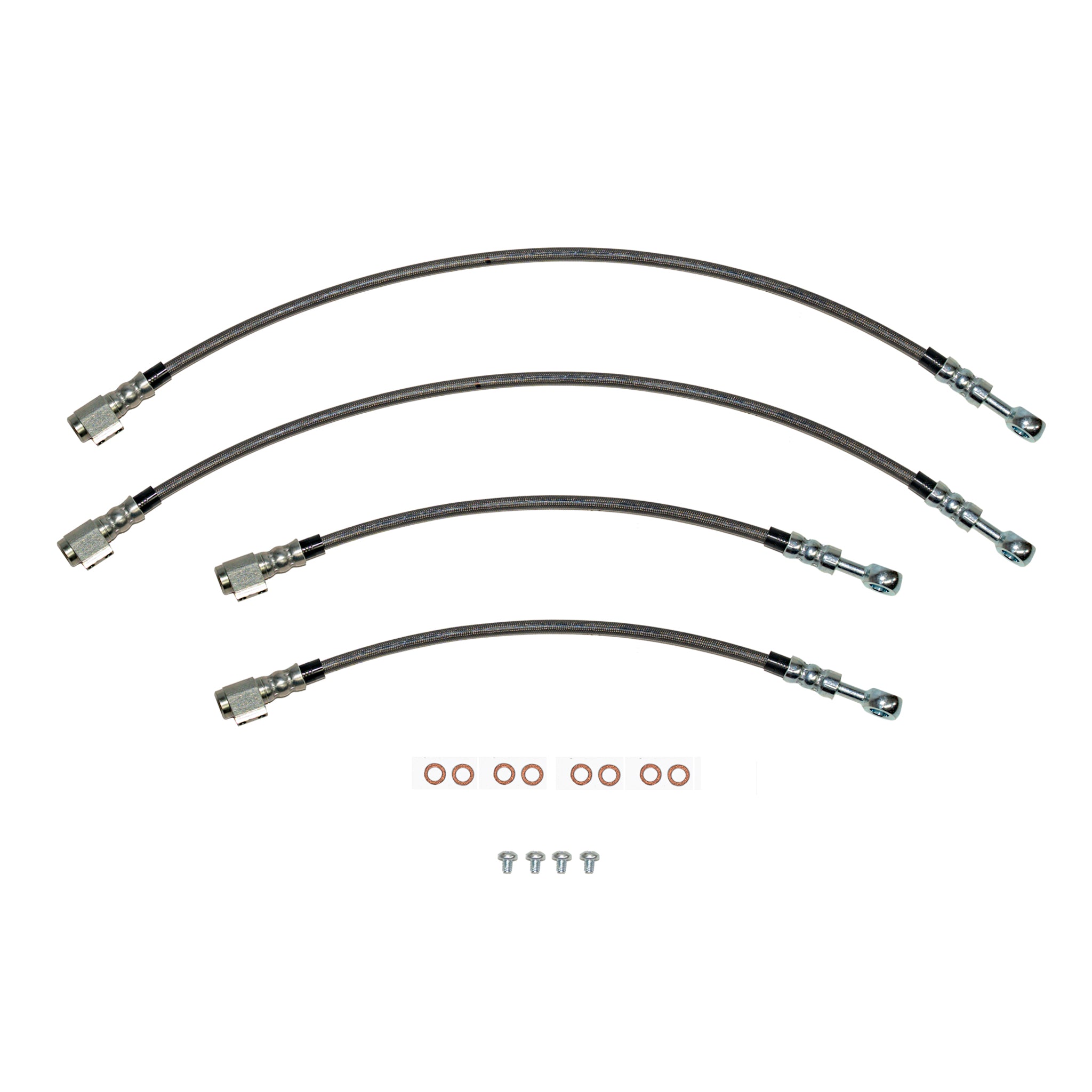 HSK0078SS - 10-14 Ford Mustang GT, 6spd, Manual, Flex Hose Kit; Stainless - SSTubes