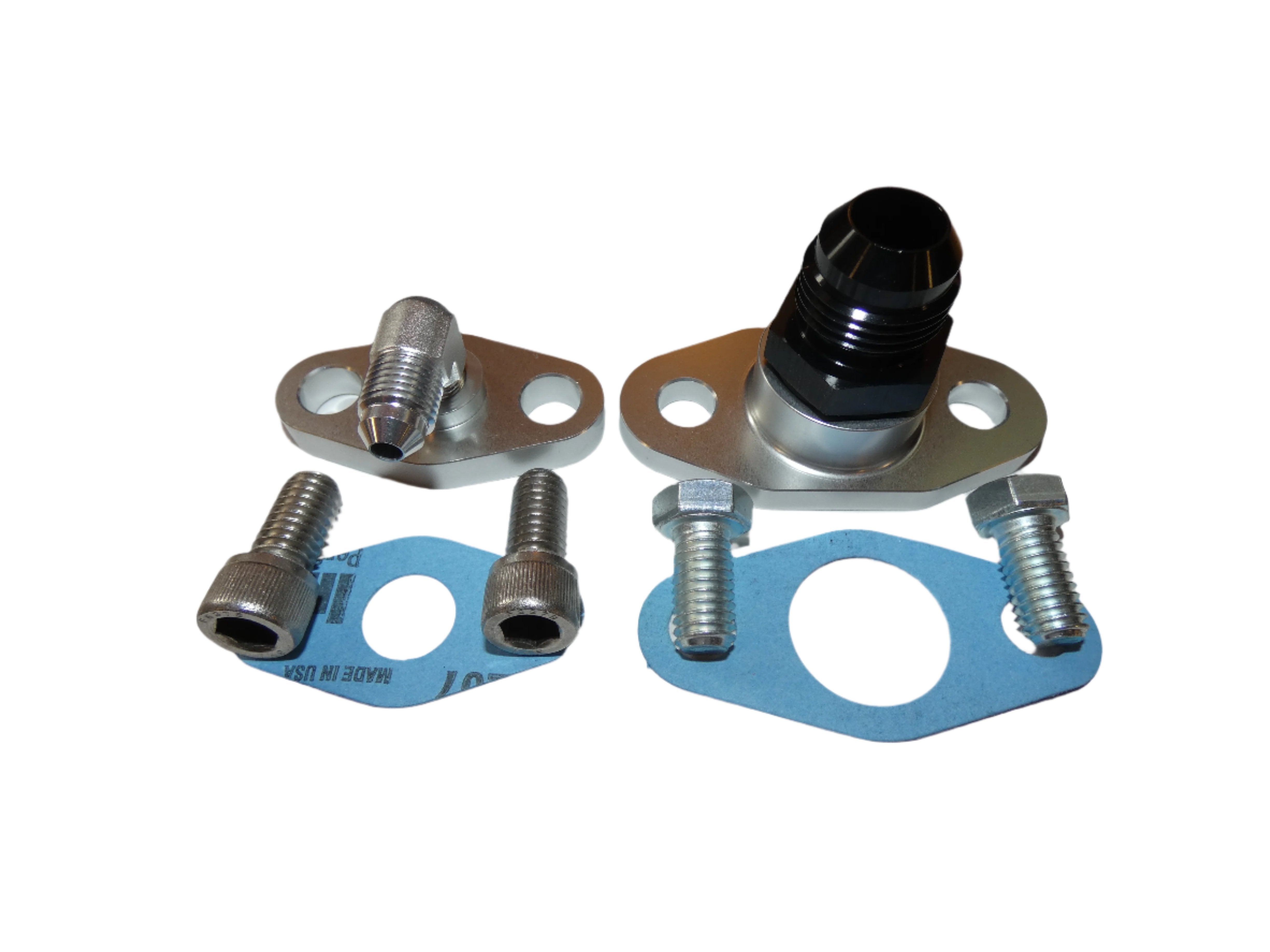 Large Frame Turbo Oil Feed & Drain Plate Kit (80mm, 86mm, 88mm) - SSTubes