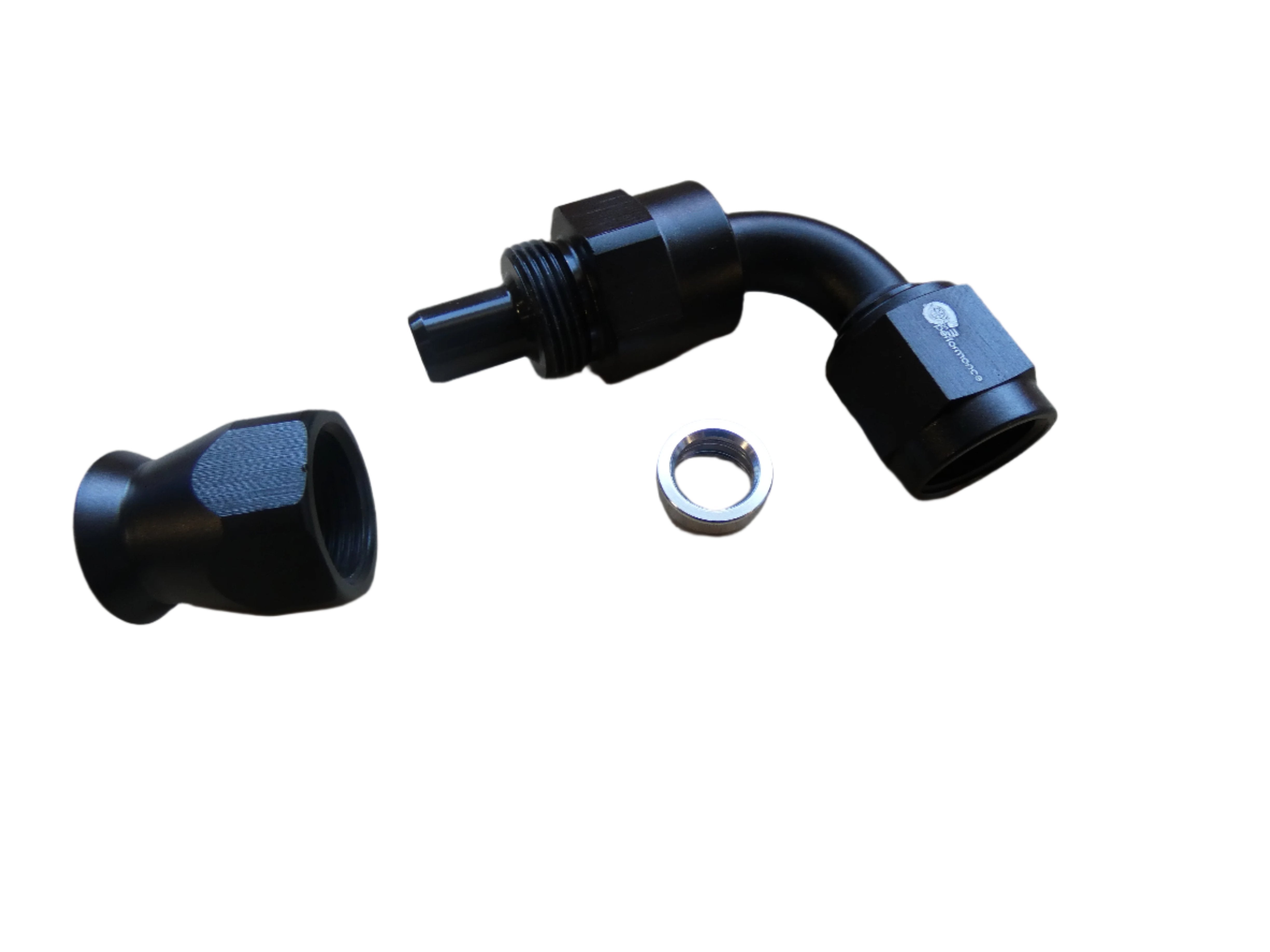 6an PTFE 90° Hose End- Black - SSTubes