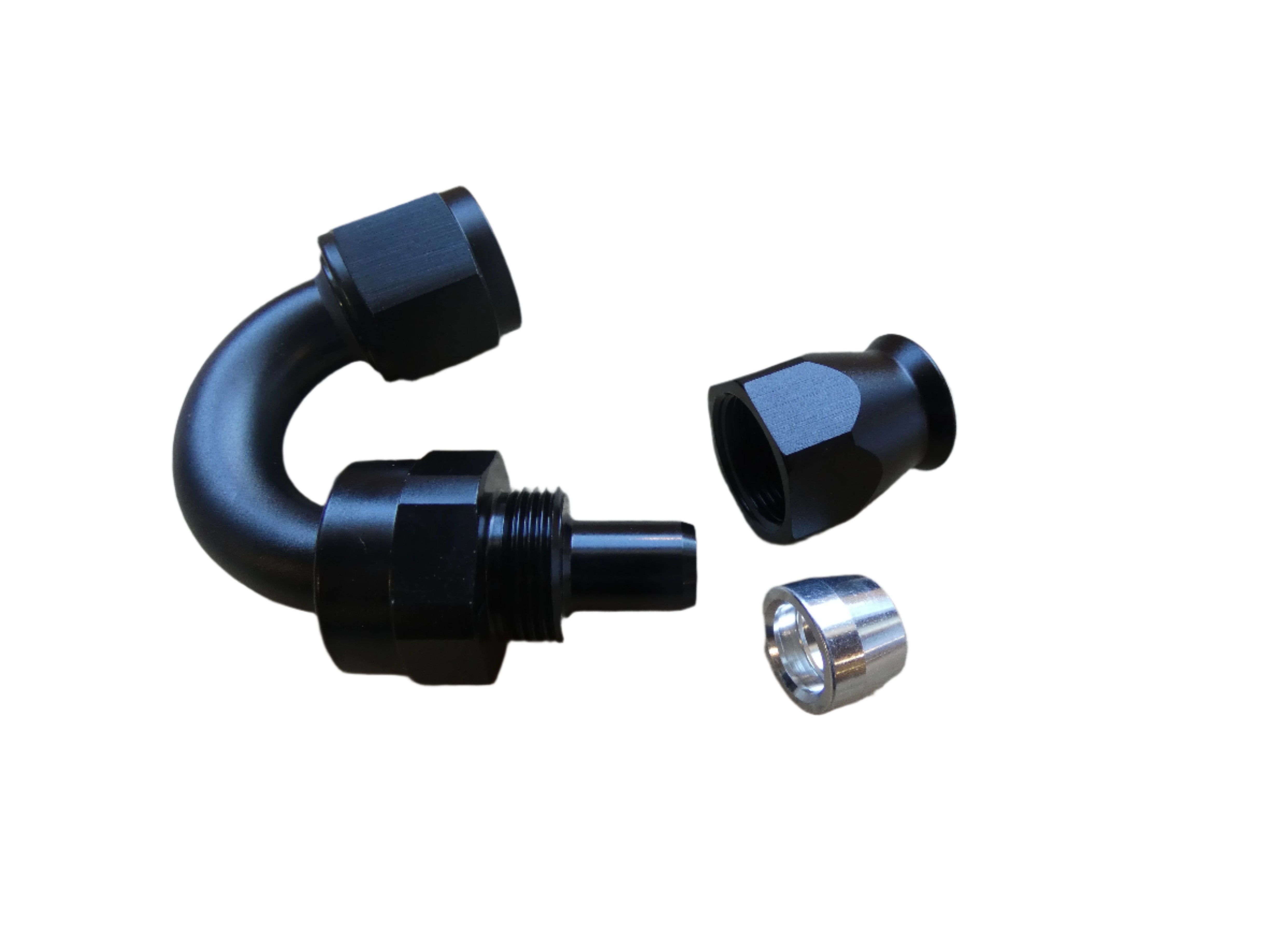 8an PTFE 150° Hose End- Black - SSTubes
