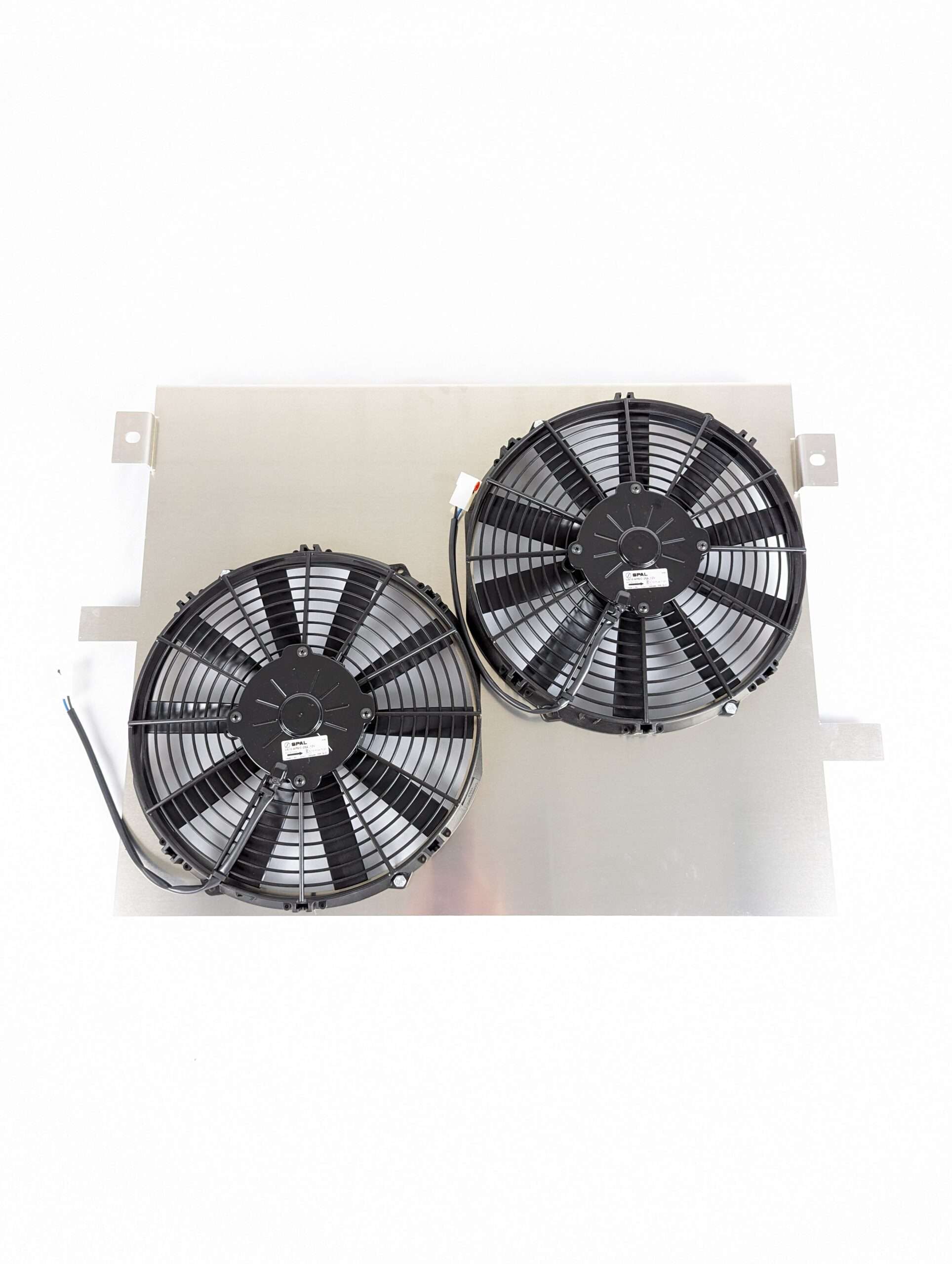(2011-2014) Mustang GT 5.0 Coyote Dual Aluminum Thin Profile Dual 12" Electric Fan Kit - SSTubes