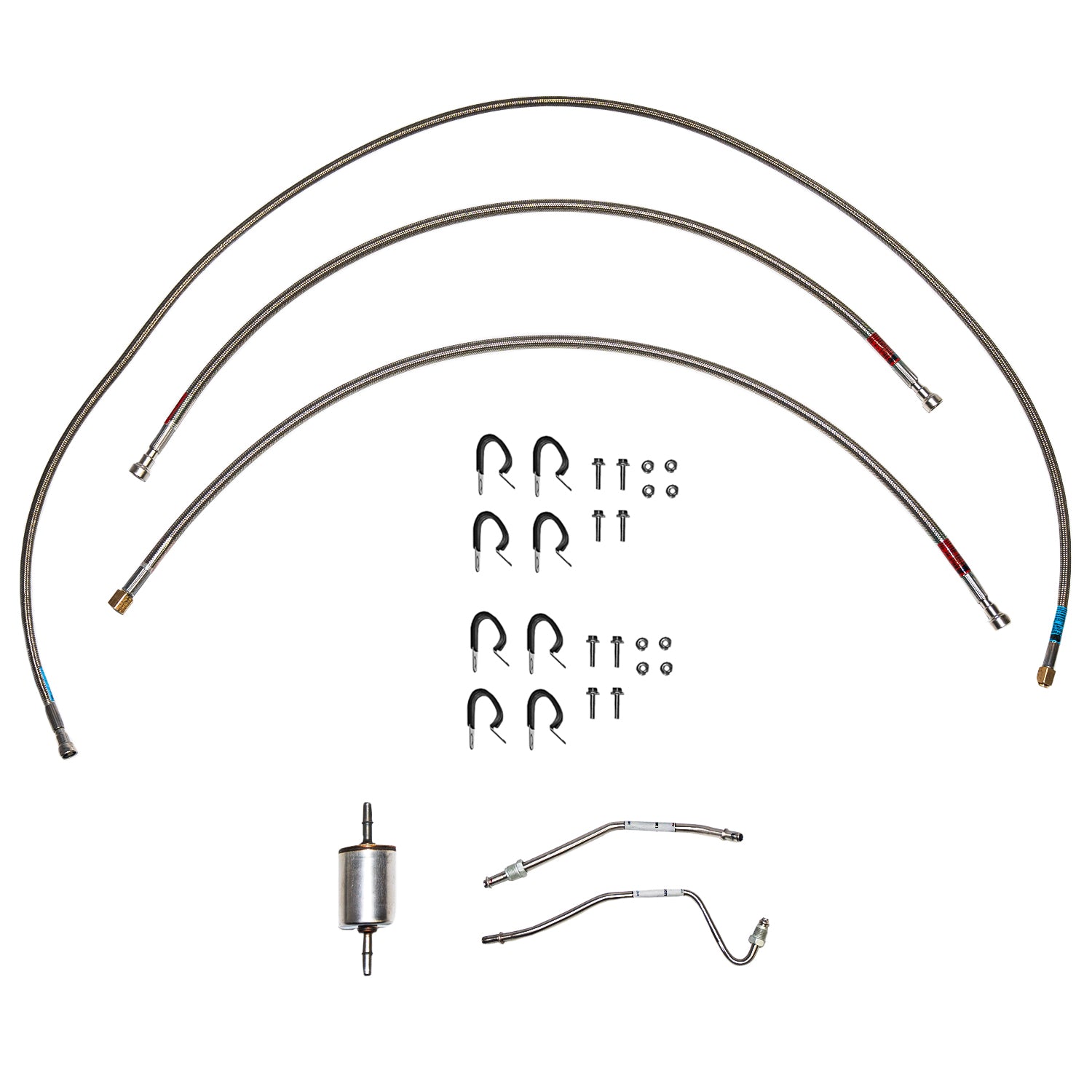 QFF0020SS- 88-95 GM TRUCK with V8, Reg Cab / Short Bed, Quick Fix Complete Fuel Line Kit; Stainless - SSTubes