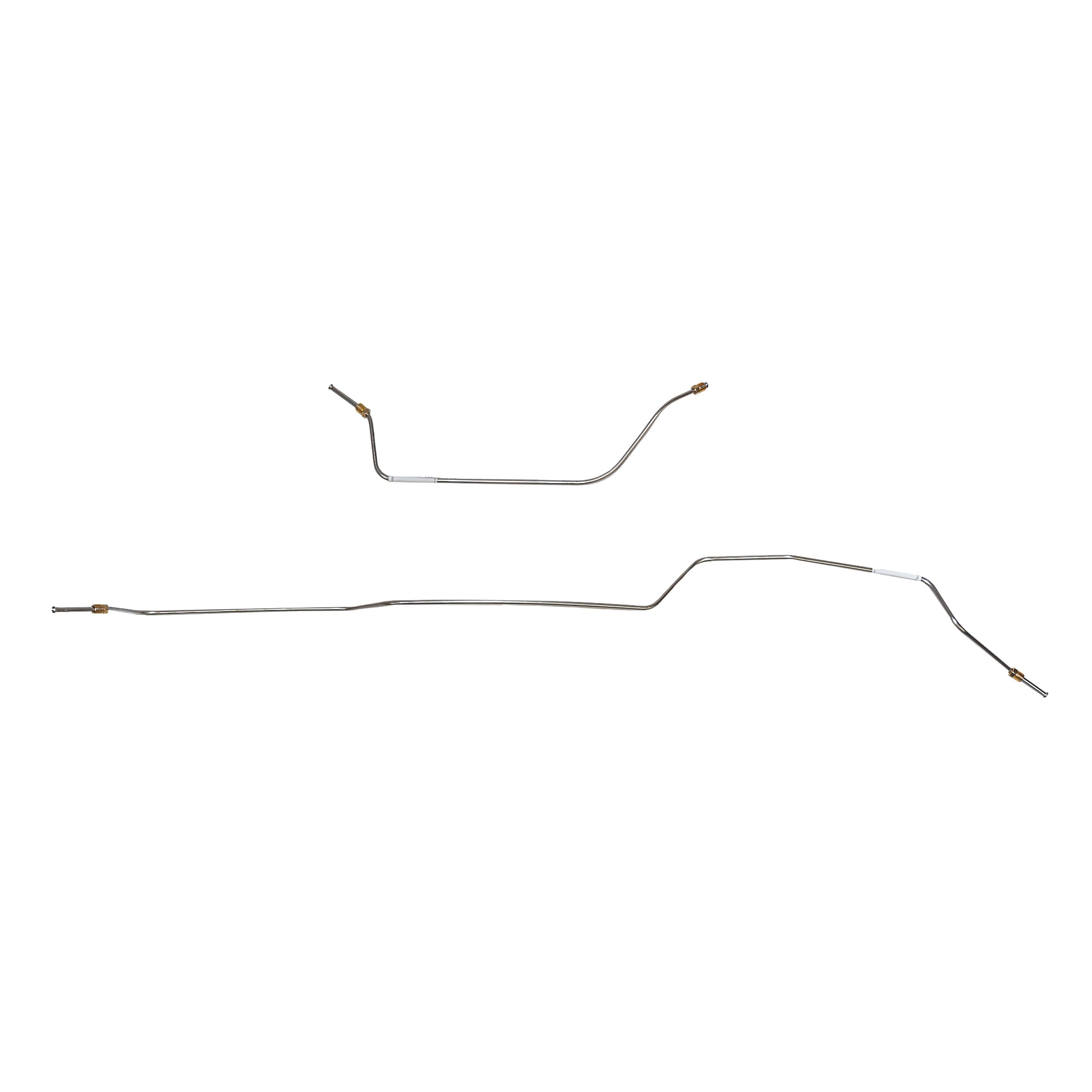 61-62 Ford Thunderbird; 2pc Rear Axle Brake Line Set; Stainless - SSTubes