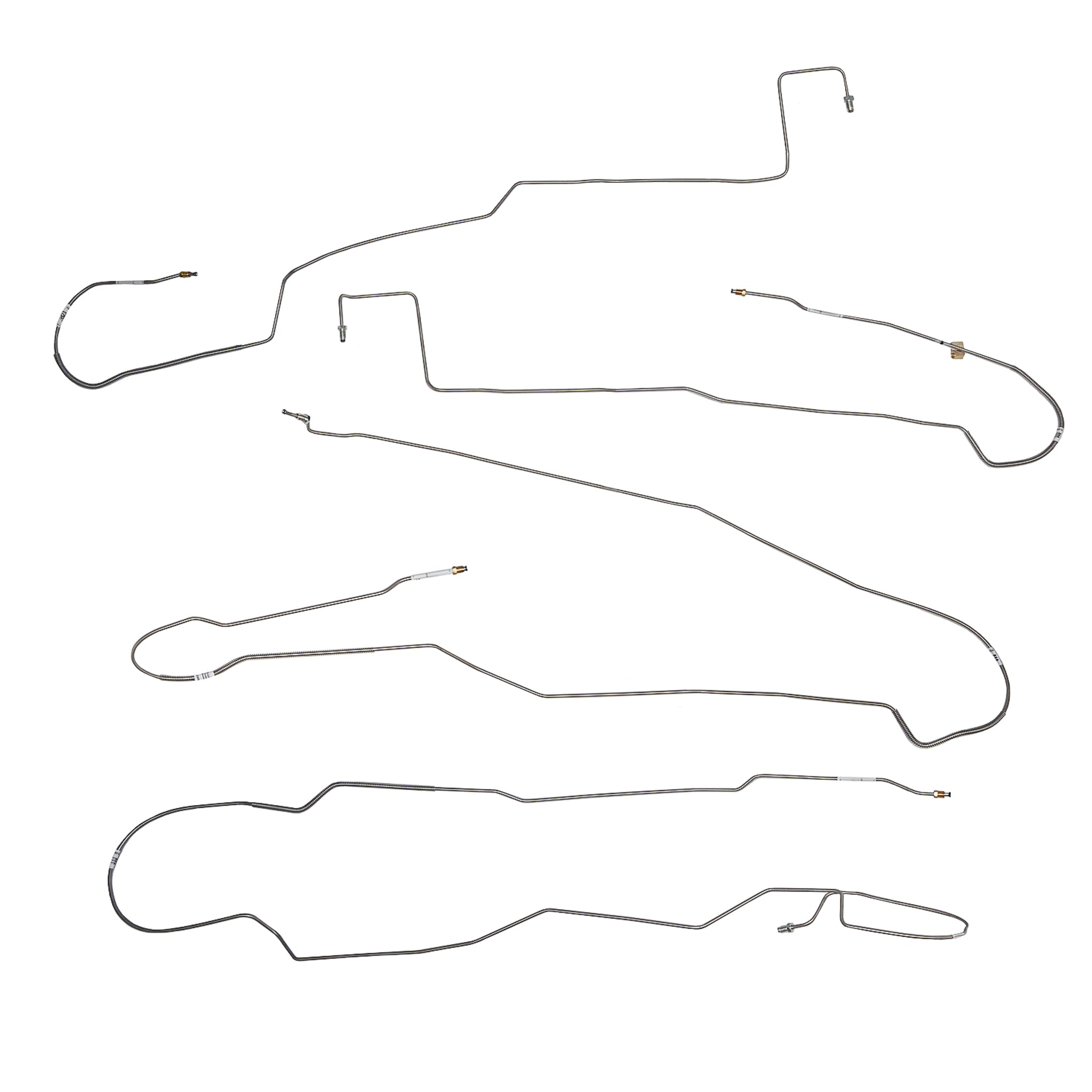 TIN1541SS - 15-17 Ford F-150 Ext Cab/ Long Bed, Intermediate Line Set; Stainless - SSTubes