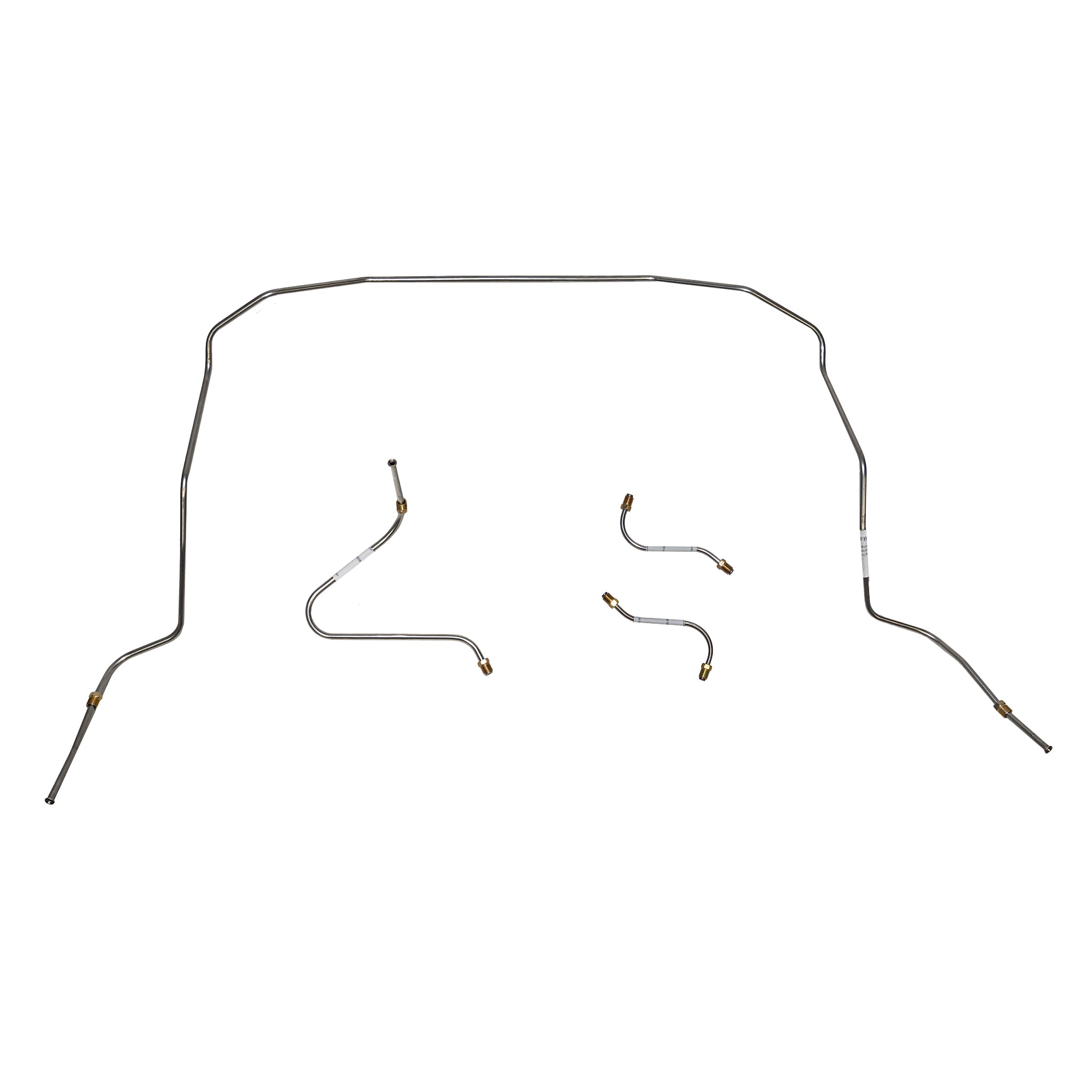 65-66' Chevy II/Nova, Standard Drum Brakes, 4pc Front Brake Line Set; Stainless - SSTubes