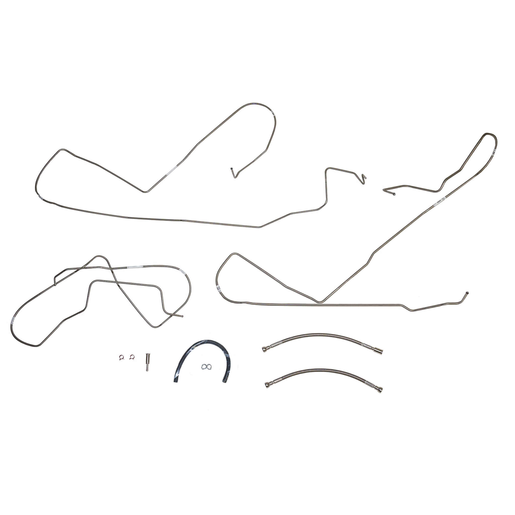 84-86 SVO Ford Mustang Fuel Lines w/o Subframe Connectors; Steel - SSTubes