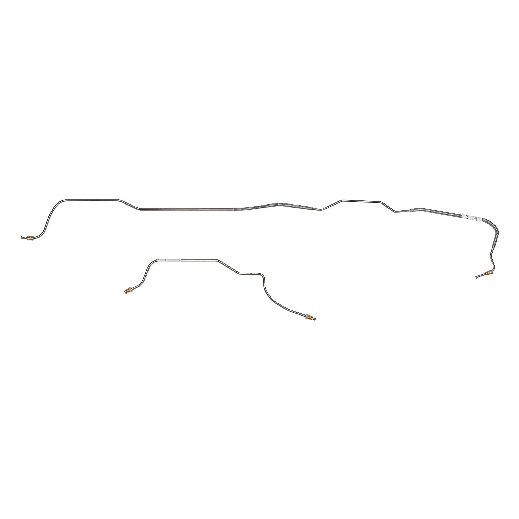 67 Ford Mustang, w/9" Rear Axle, Rear Brake Lines, 2pc Set; Stainless - SSTubes