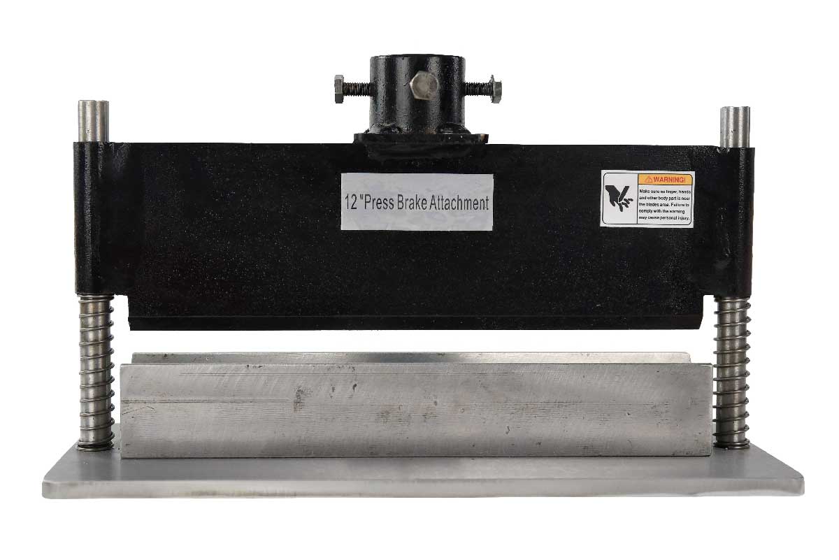 front of 12" Shop Press Brake Attachment for most 12 - 20 ton hydraulic presses