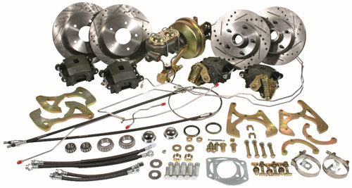 CPP 55-57 Chevy Front & Rear Disc Brake Conversion Kit with 8" Booster - SSTubes