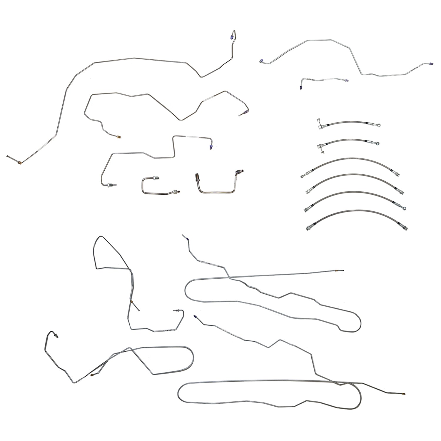 BLH141OM - 2011-15 Ford F-350, w/ Crew Cab and Long Bed, Traction Control; Complete Brake Line and Hose Kit; Steel - SSTubes