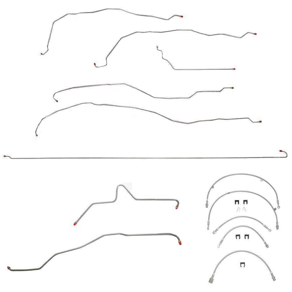 BLH40- 03-04 GM Truck 1500, 2wd, Reg Cab/Long Bed; Complete Brake Line & Hose Kit; Stainless - SSTubes