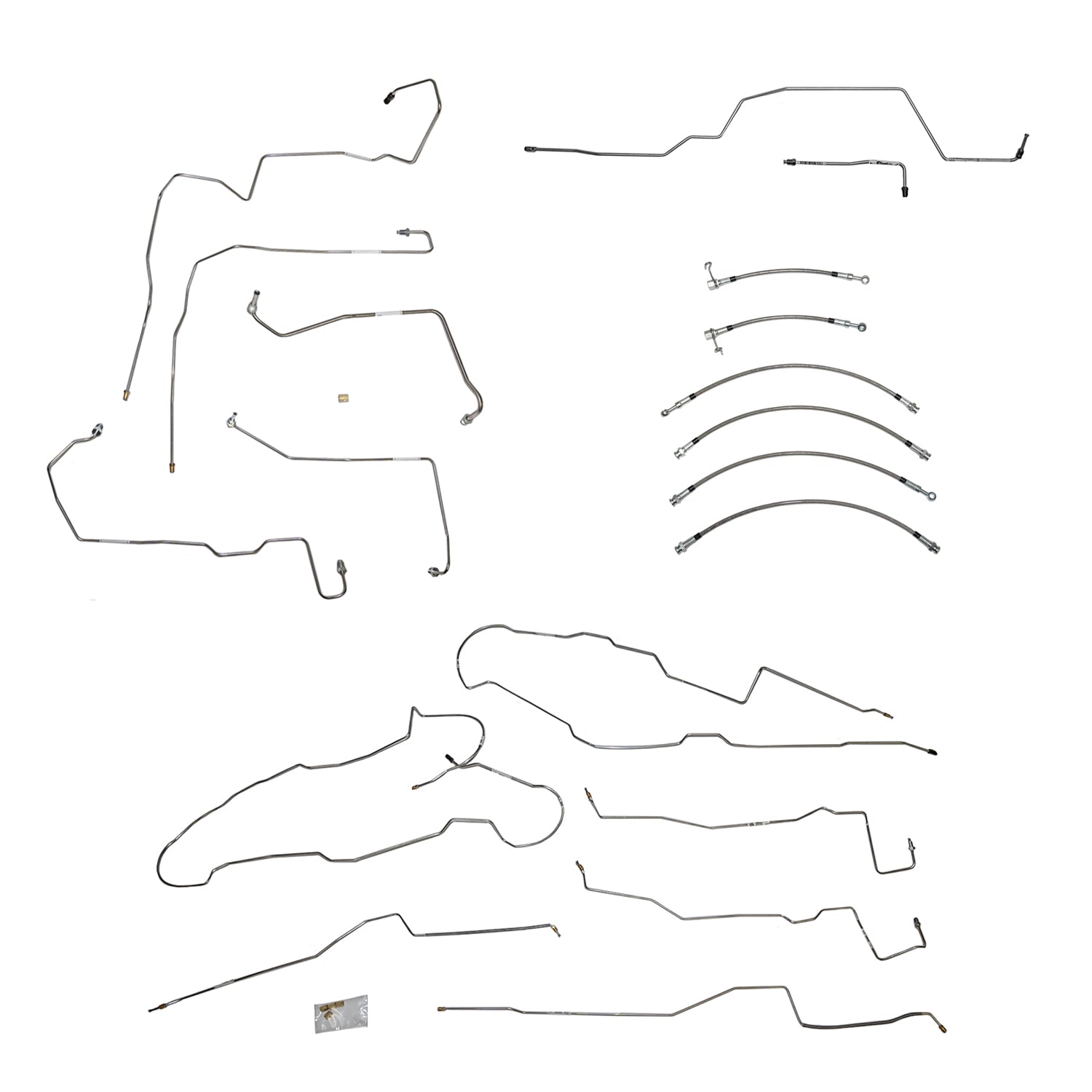 BLH99OM - 2012-13 Ford F-150, w/ Super Cab and Standard Bed, EcoBoost; Complete Brake Line and Hose Kit; Steel - SSTubes