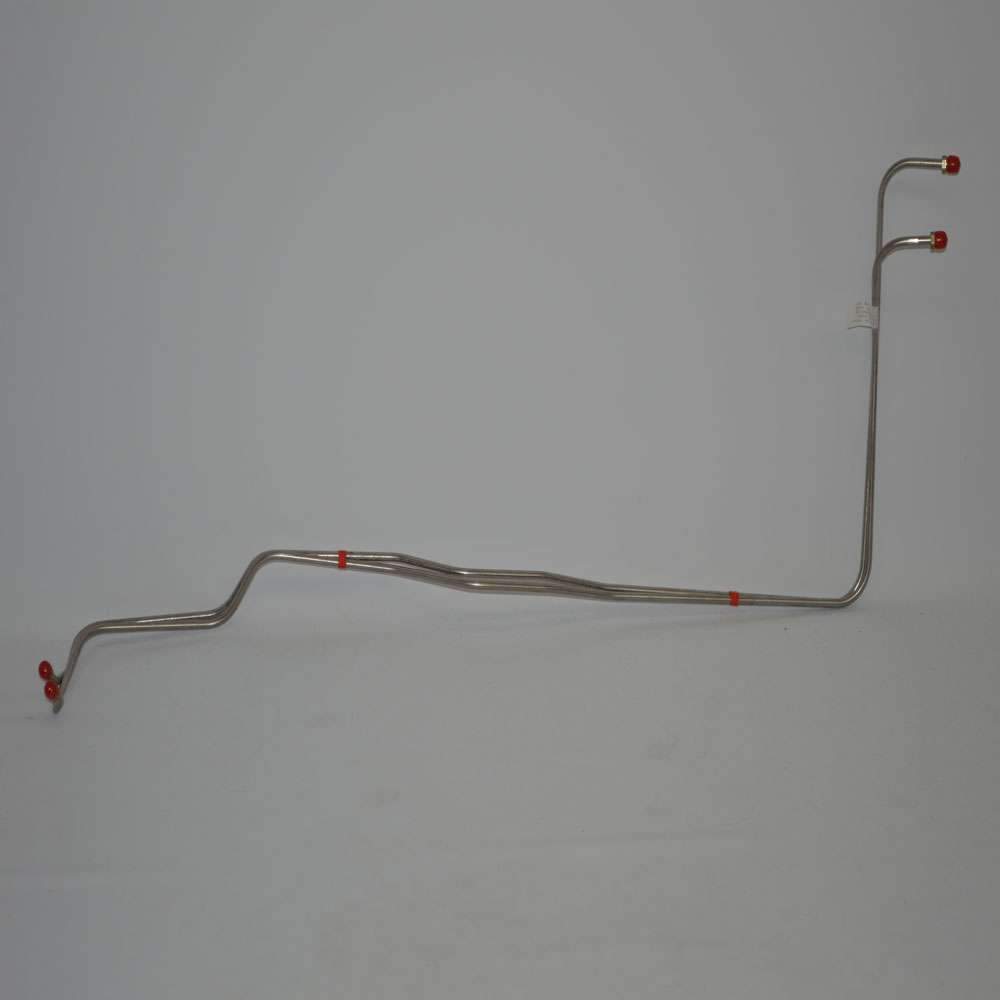 BTC6502SS- 65 Chevy Bel Air, Biscayne, Impala, 396/427CID, BIG BLK, Powerglide Transmission Line Set, Radiator Ports 12.5 Apart; Stainless - SSTubes