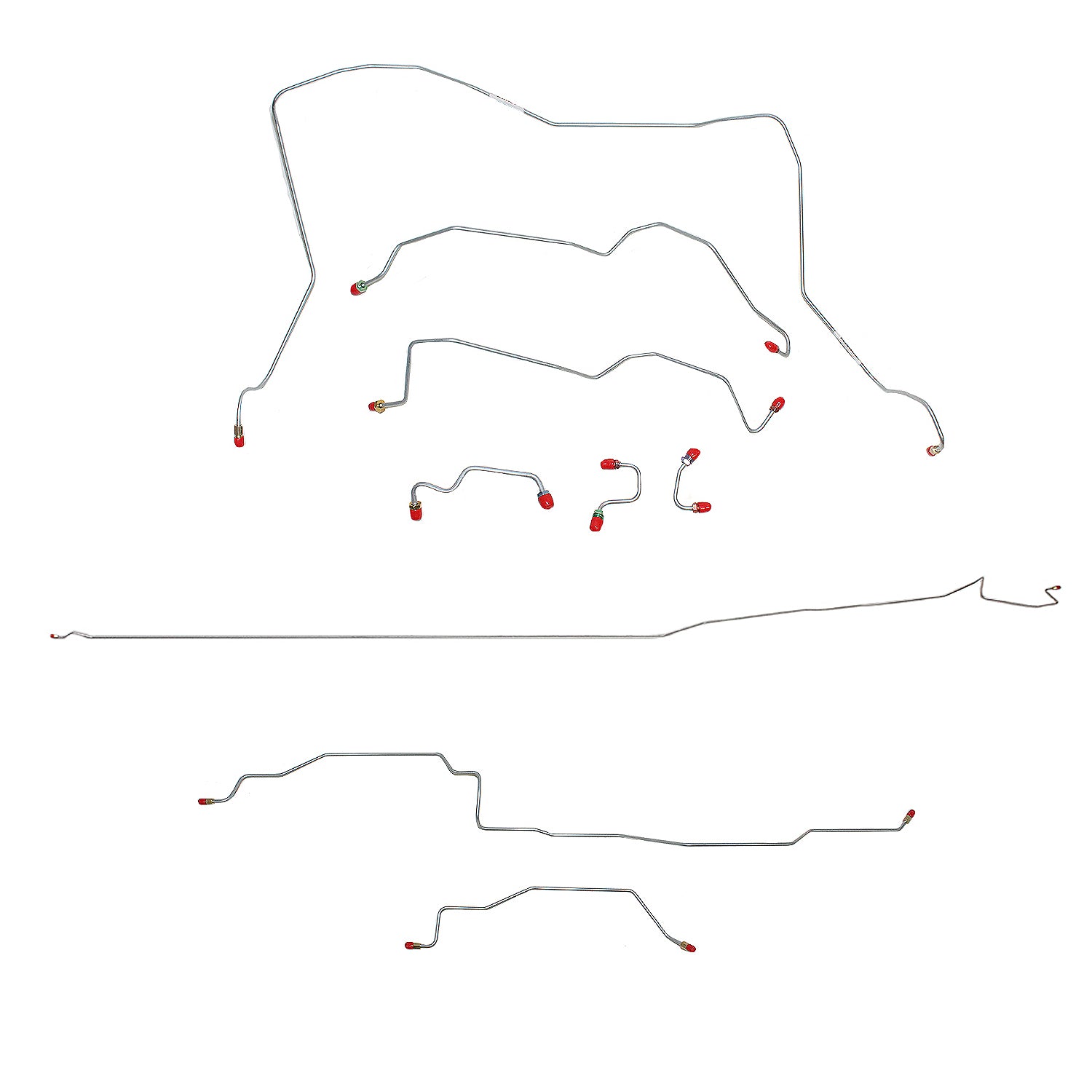 CBK0036SS - 95-97 Dodge Ram 1500, 4wd, RWABS, Reg Cab/Long Bed; Complete Brake Line Kit; Stainless - SSTubes