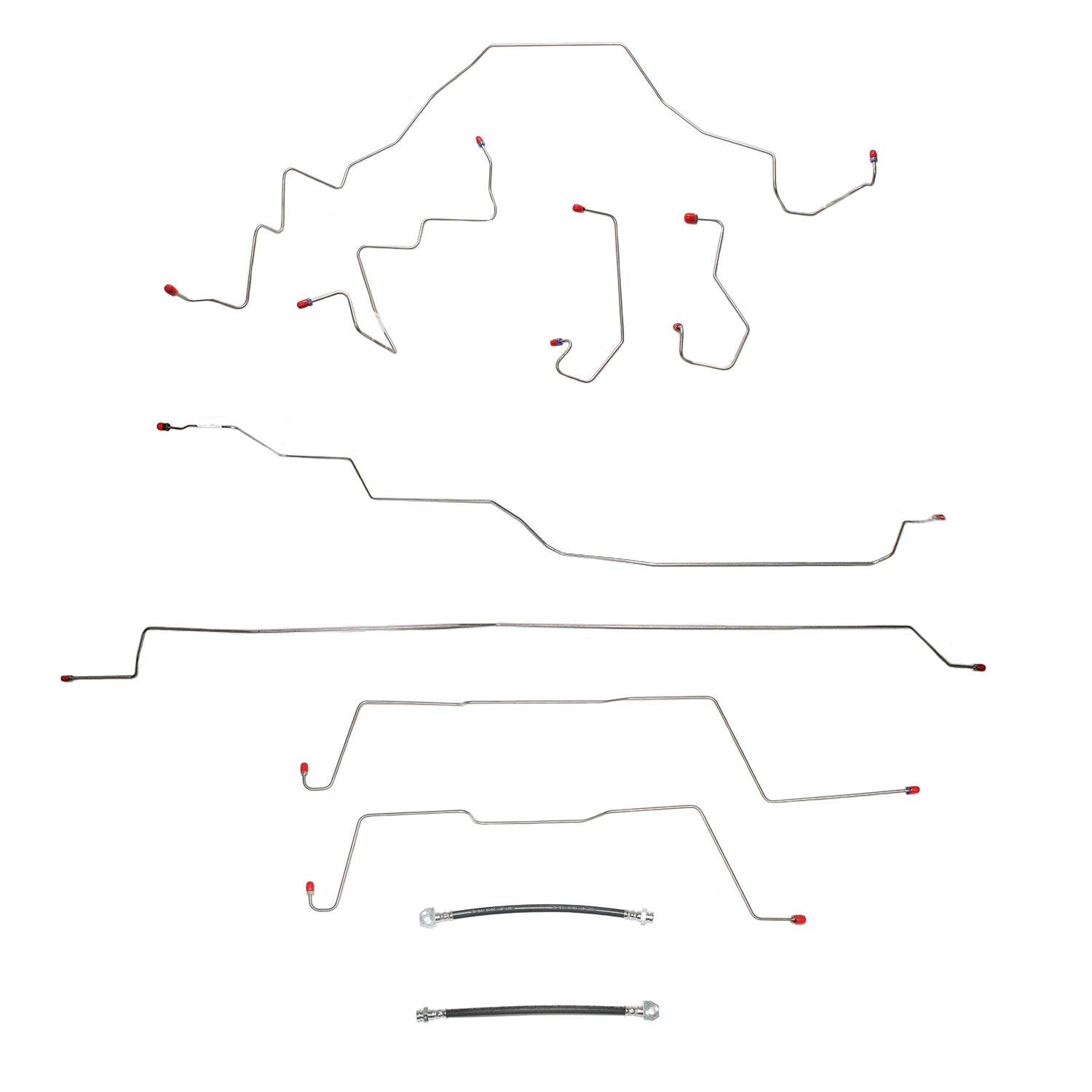 CBK0122SS- 01-03 FORD F-150 SVT Lightning; Complete Brake Line Kit; Stainless - SSTubes