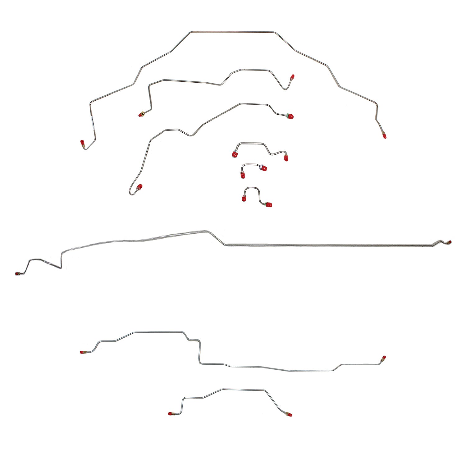 CBK0133OM - 95-97 Ram 1500, 2 WD, Rear ABS, Reg Cab, Short Bed Brake Line Kit; Steel - SSTubes