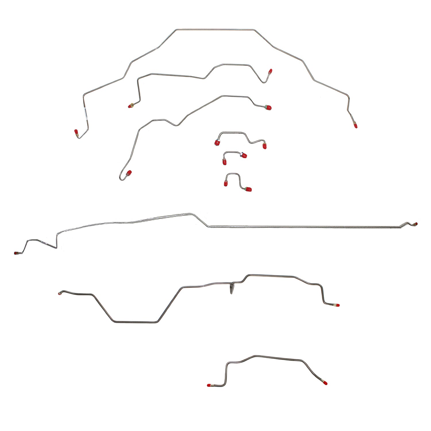 CBK0138SS- 95-97 Ram 2500 2WD, Manual Trns, RWABS, Reg Cab, Long Bed Brake Line Kit; Stainless - SSTubes