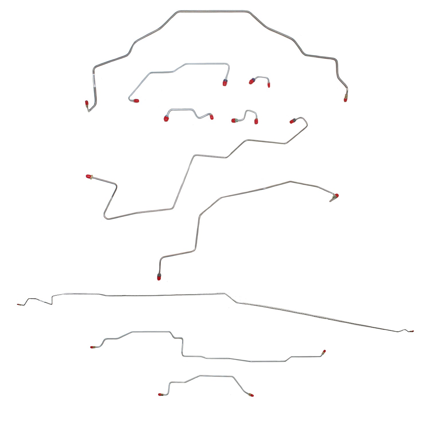 CBK0146OM - 95-97 Ram 1500, 2 WD, All ABS, Quad Cab, Short Bed Brake Line Kit; Steel - SSTubes