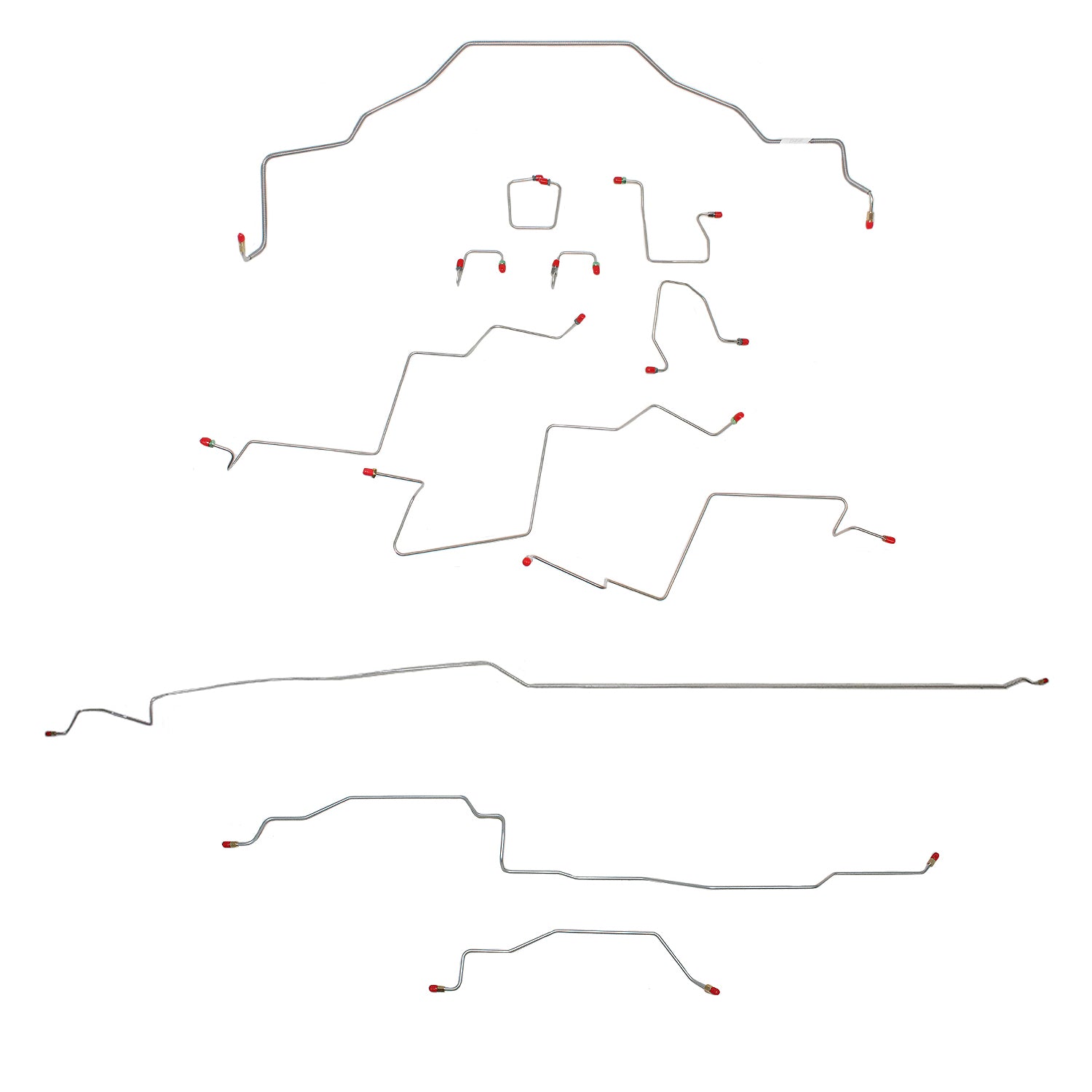 CBK0198SS - 98-01 RAM 1500, 2WD, ALL ABS, REG CAB, SHORT BED BRAKE LINE KIT; STAINLESS - SSTubes