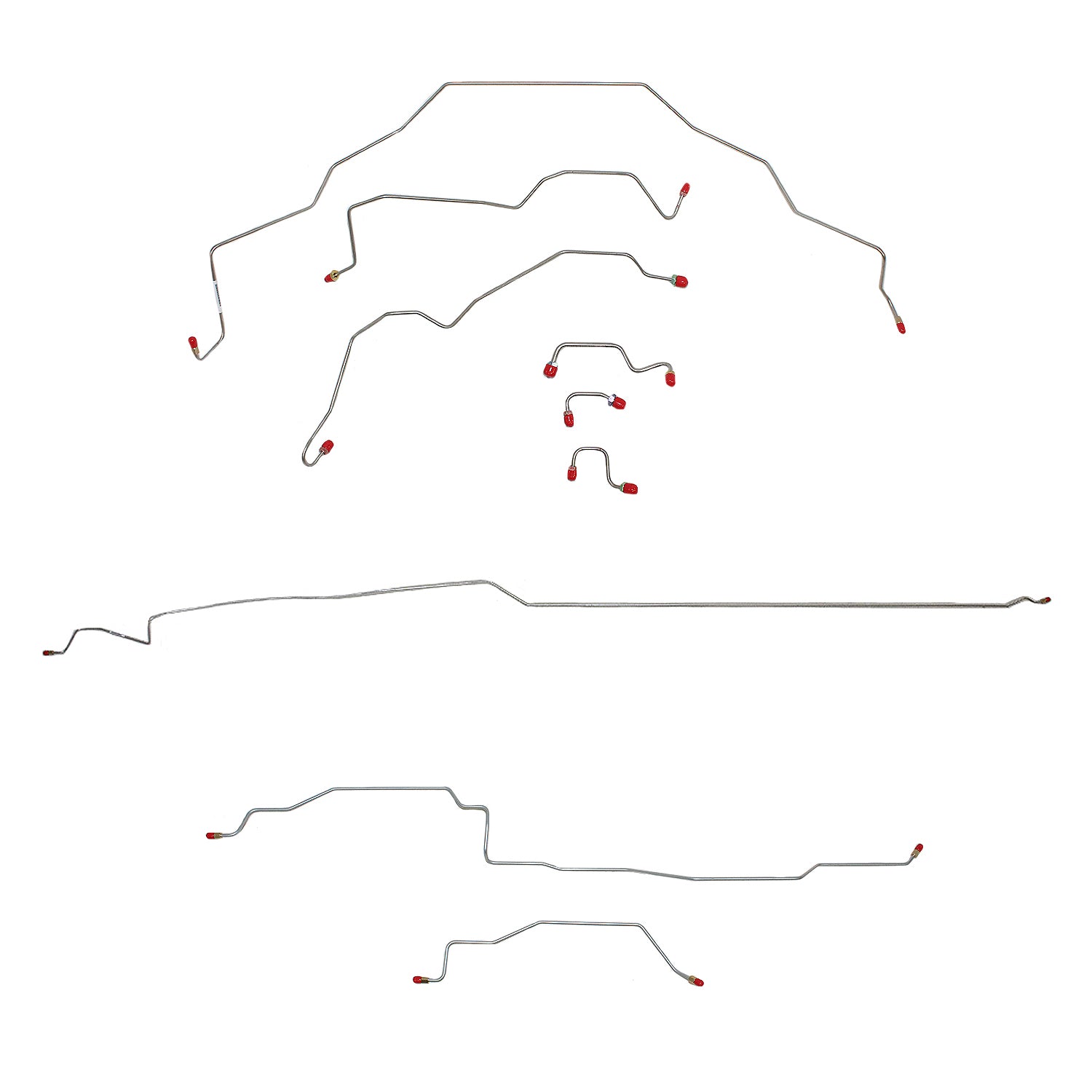CBK0230OM - 95-97 Ram 1500, 2 WD, All ABS, Reg Cab, Short Bed Brake Line Kit; Plated Steel - SSTubes