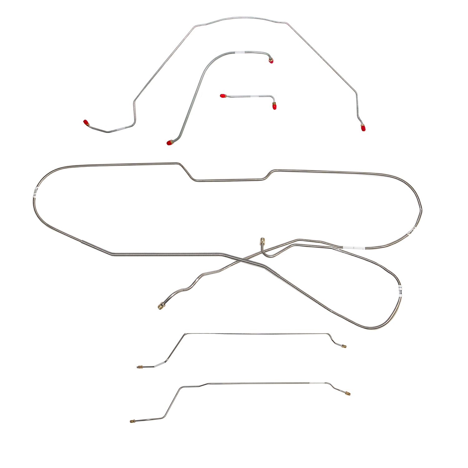 CBK0275SS- 66 Chevy Malibu/ Chevelle Hardtop with Z-16 or Super Sport and Power Drum Brakes, Complete Brake Line Kit; Stainless - SSTubes