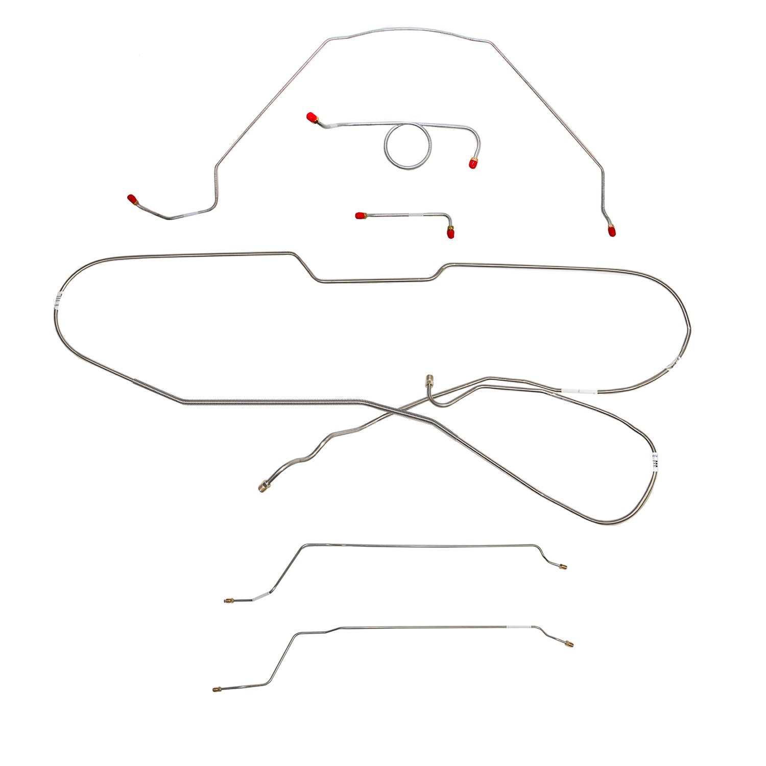 CBK0276SS- 66 Chevy Malibu/ Chevelle Hardtop with Z-16 or Super Sport and Manual Drum Brakes, Complete Brake Line Kit; Stainless - SSTubes