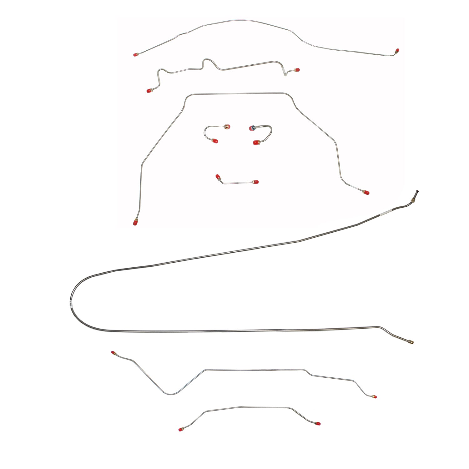 CBK0317SS- 1967-70 Chevy C10 / GM C1500 Truck, 2WD, Standard Brakes, M/C Lines Run inboard of Frame, Short Bed w/ Coil Springs, 6-lug Axle w/ Coil Springs; Stainless - SSTubes